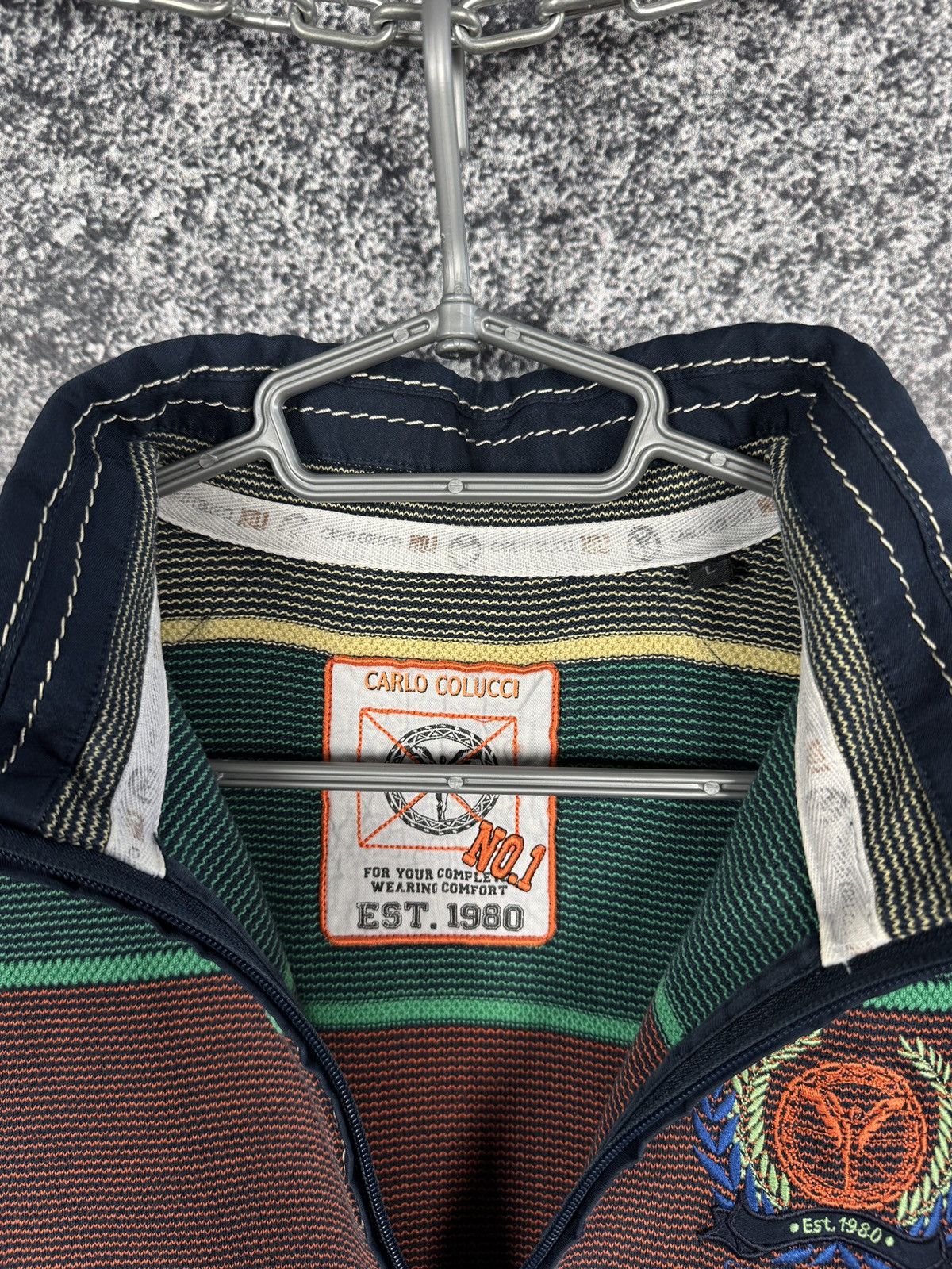 Carlo Colucci Carlo Colucci 1/4 Zip Sweatshirt Pullover Multicolor Size L Size US L / EU 52-54 / 3 - 11 Thumbnail