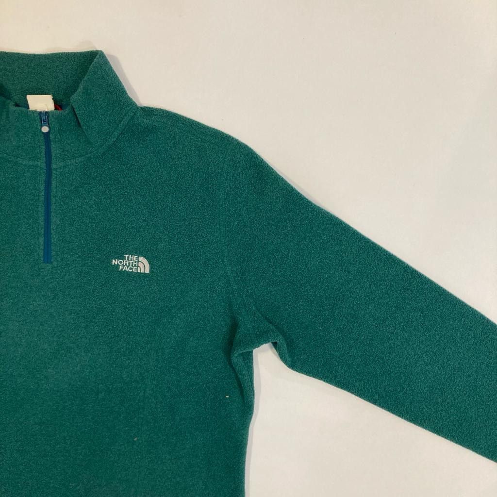 The North Face The North Face Green Fleece Sweatshirt Half Zip Size L / US 10 / IT 46 - 2 Thumbnail