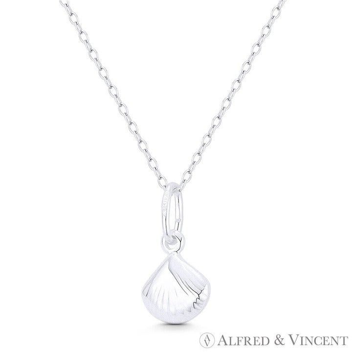 Other Scallop Clam Seashell Charm Reversible 3D Pendant Size ONE SIZE - 1 Preview
