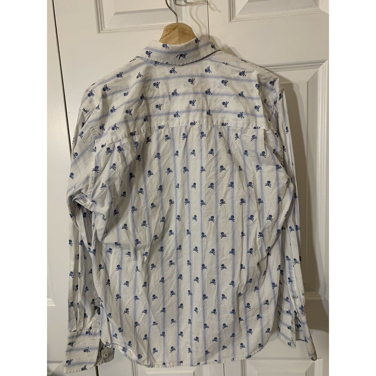 Fender FENDER Men's Sz M Long Sleeve Button Front Shirt SKULLS Whi Size US M / EU 48-50 / 2 - 8 Thumbnail