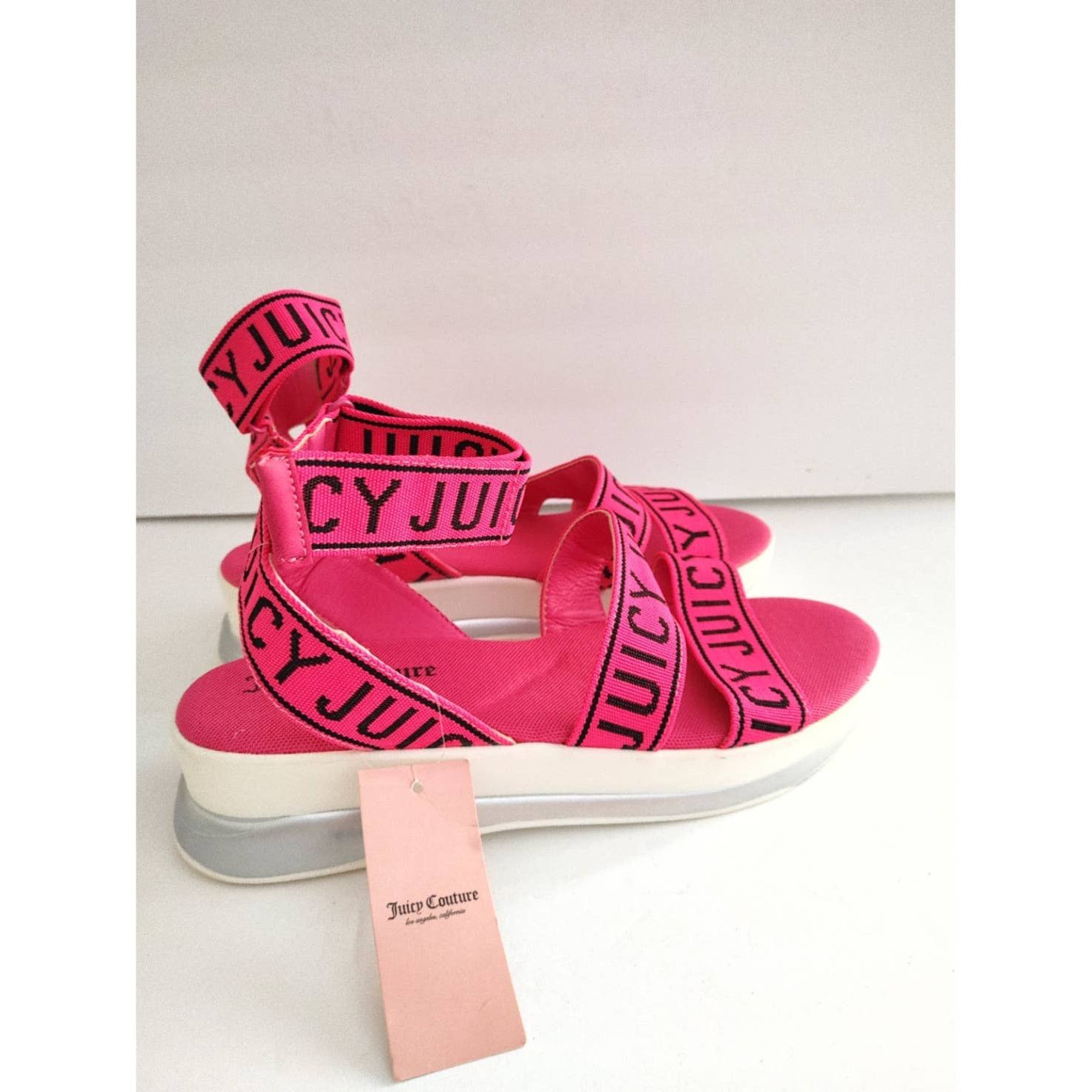 Juicy Couture Juicy Couture Impulse Wedge Sandals Sz 9 Pink Black NWT Size US 9 / IT 39 - 1 Thumbnail