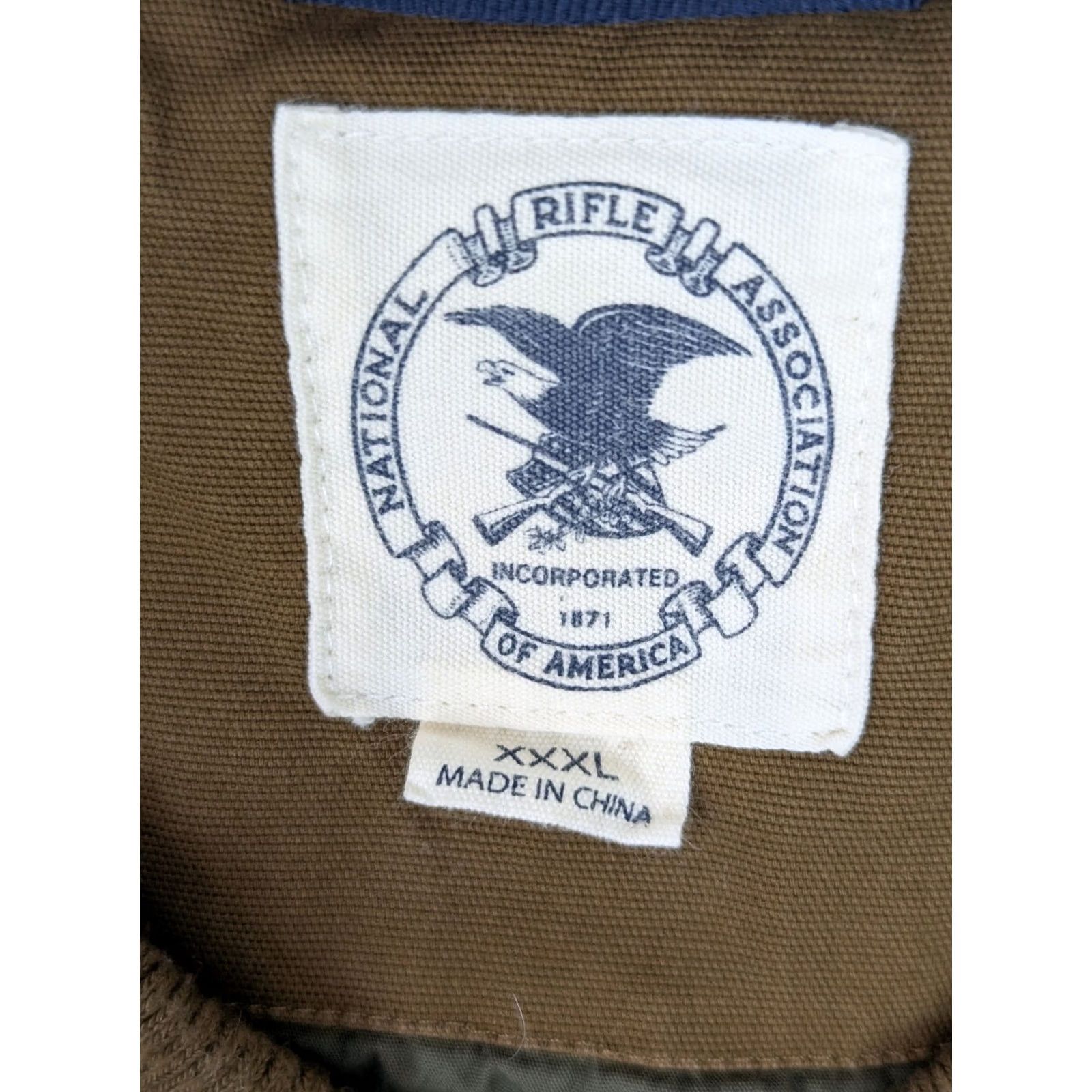 Vintage NRA Bomber Jacket Category: Jacket 3XL Men Brown Canvas Insulated Concealed Carry Vintage Tag 90s 2000s Oversight: 3XXX Size US XXL / EU 58 / 5 - 2 Thumbnail
