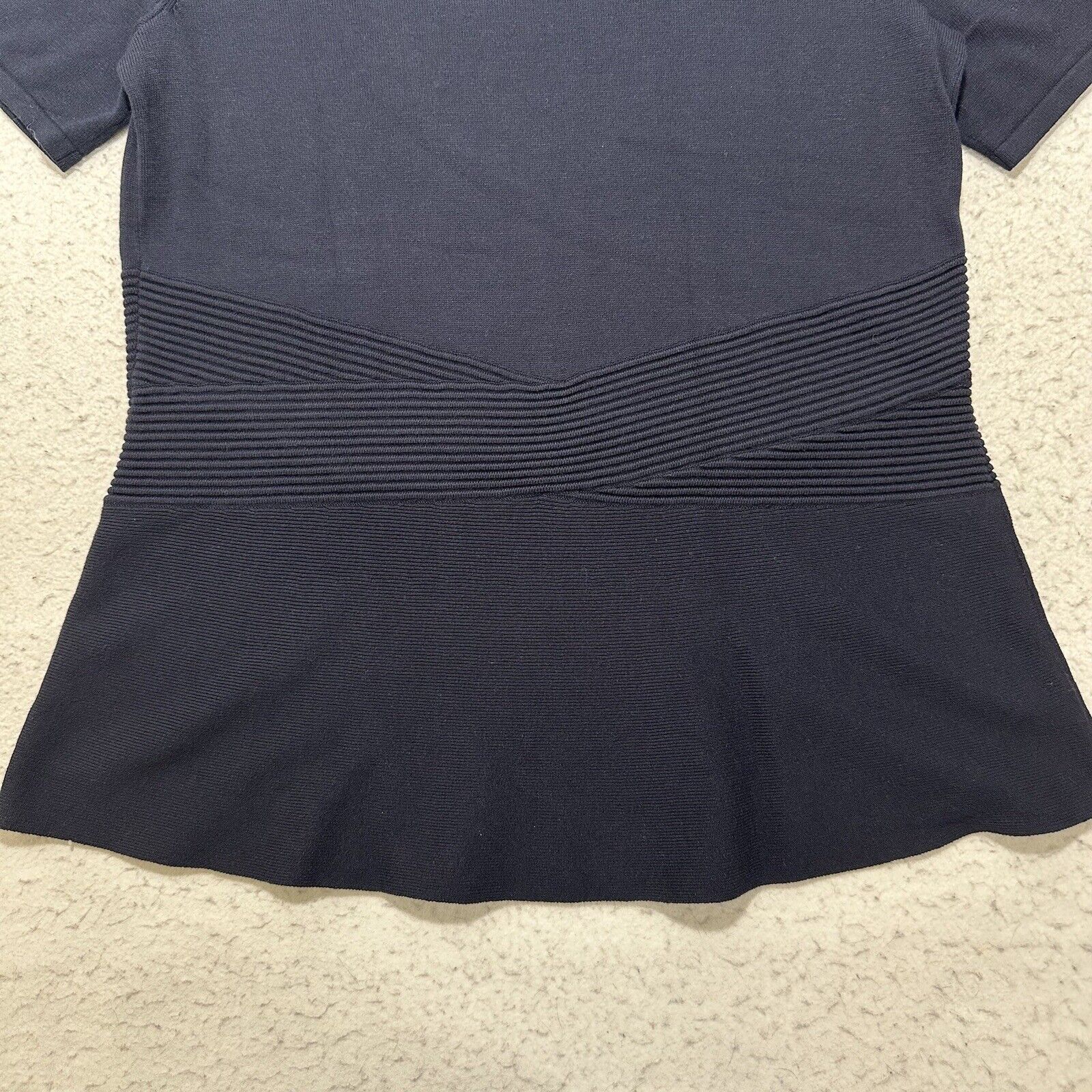 Other Talbots 1X Short Sleeve Navy Blue Heavyweight Knit Top Size XL / US 12-14 / IT 48-50 - 14 Thumbnail
