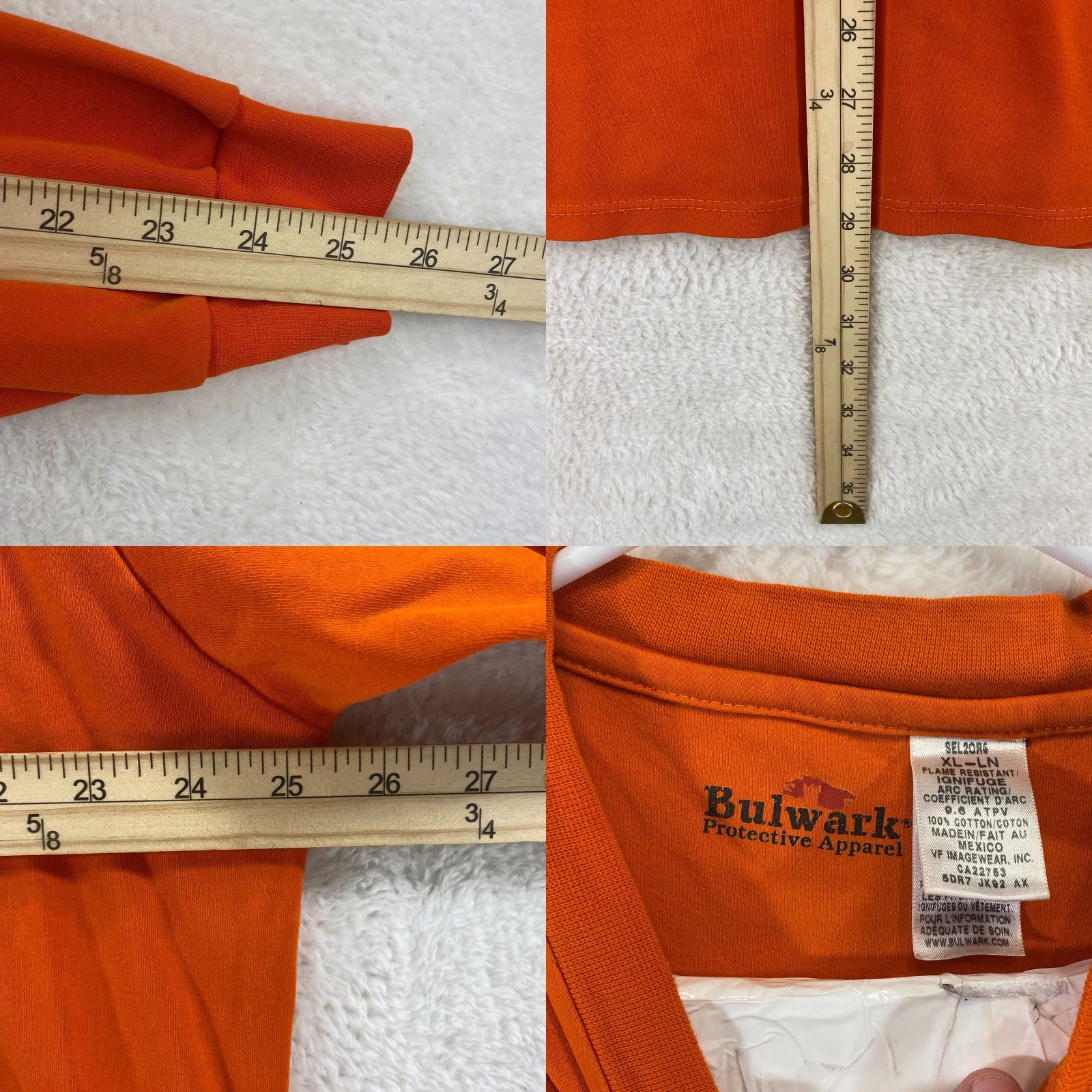 Vintage VINTAGE Bulwark Workwear FR Mens XL Flame Resistant Henley Orange Shirt Long Sleeve Size US XL / EU 56 / 4 - 8 Thumbnail