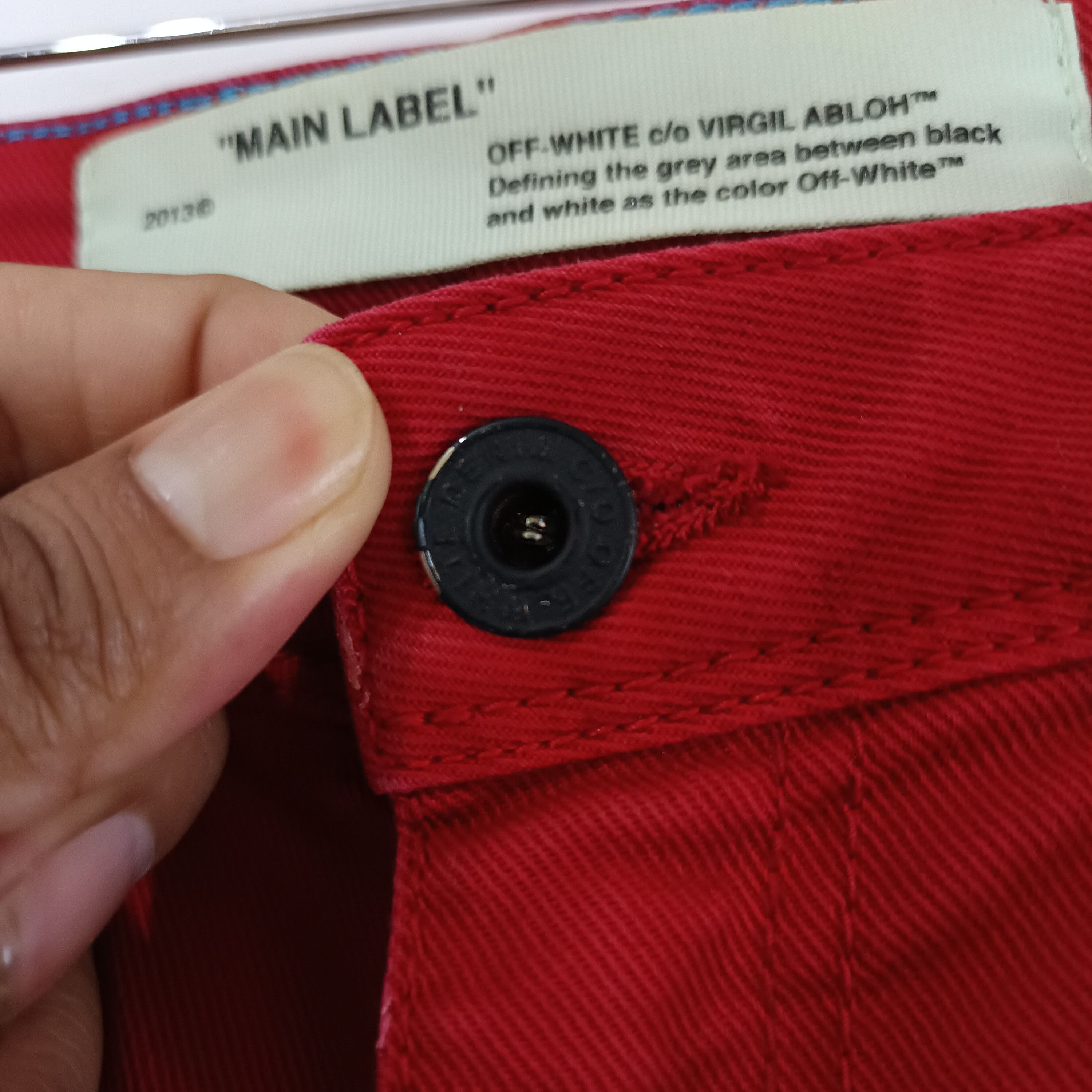 Off-White OFF WHITE DENIM LABEL PANTS Size 27" / US 4 / IT 40 - 11 Thumbnail