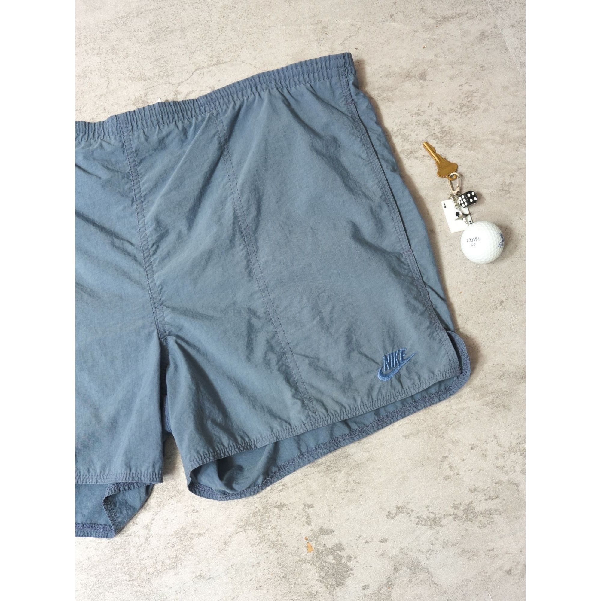 Nike Vintage 90s Nike Blue Athletic Shorts Size US 34 / EU 50 - 2 Thumbnail