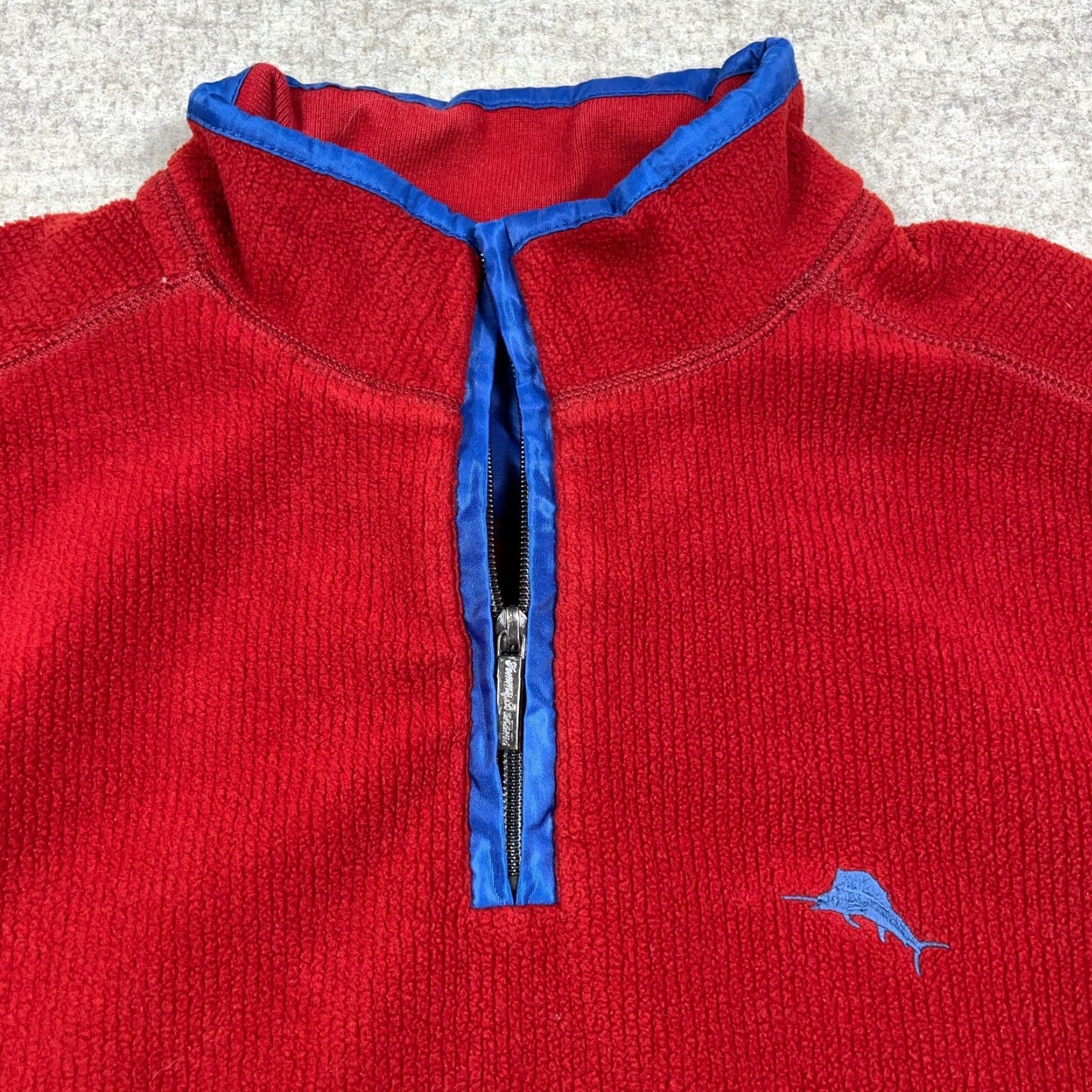 Tommy Bahama Tommy Bahama Sweater Men L Red Pullover 1/4 Zip Fleece Logo Embroidered Zipper Knit Long Sleeve Casual Modern 90s? Size US L / EU 52-54 / 3 - 6 Thumbnail