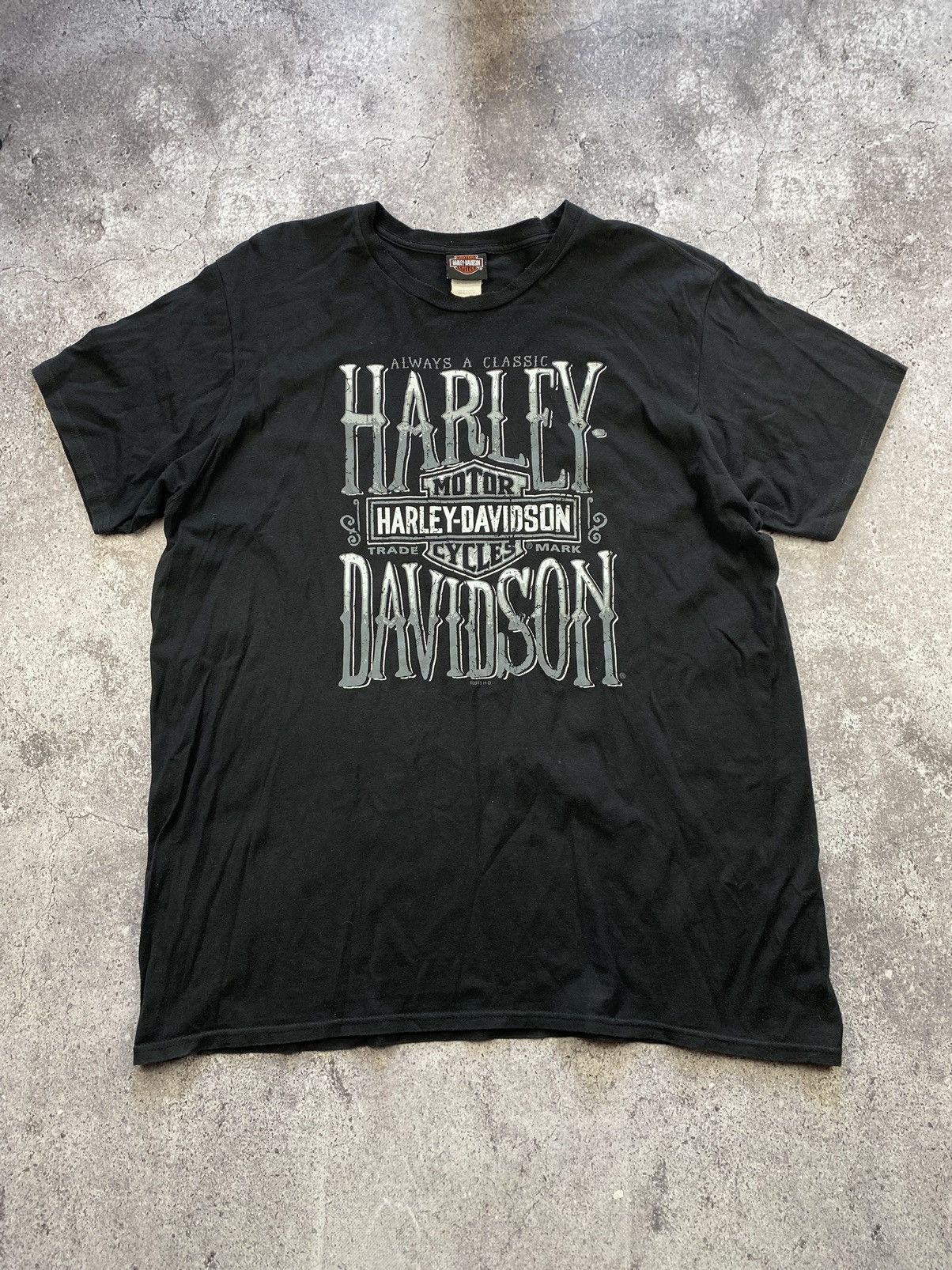 Harley Davidson × Vintage Crazy vintage 90’s faded black Harley Davidson skull t-shirt Size US XL / EU 56 / 4 - 1 Thumbnail
