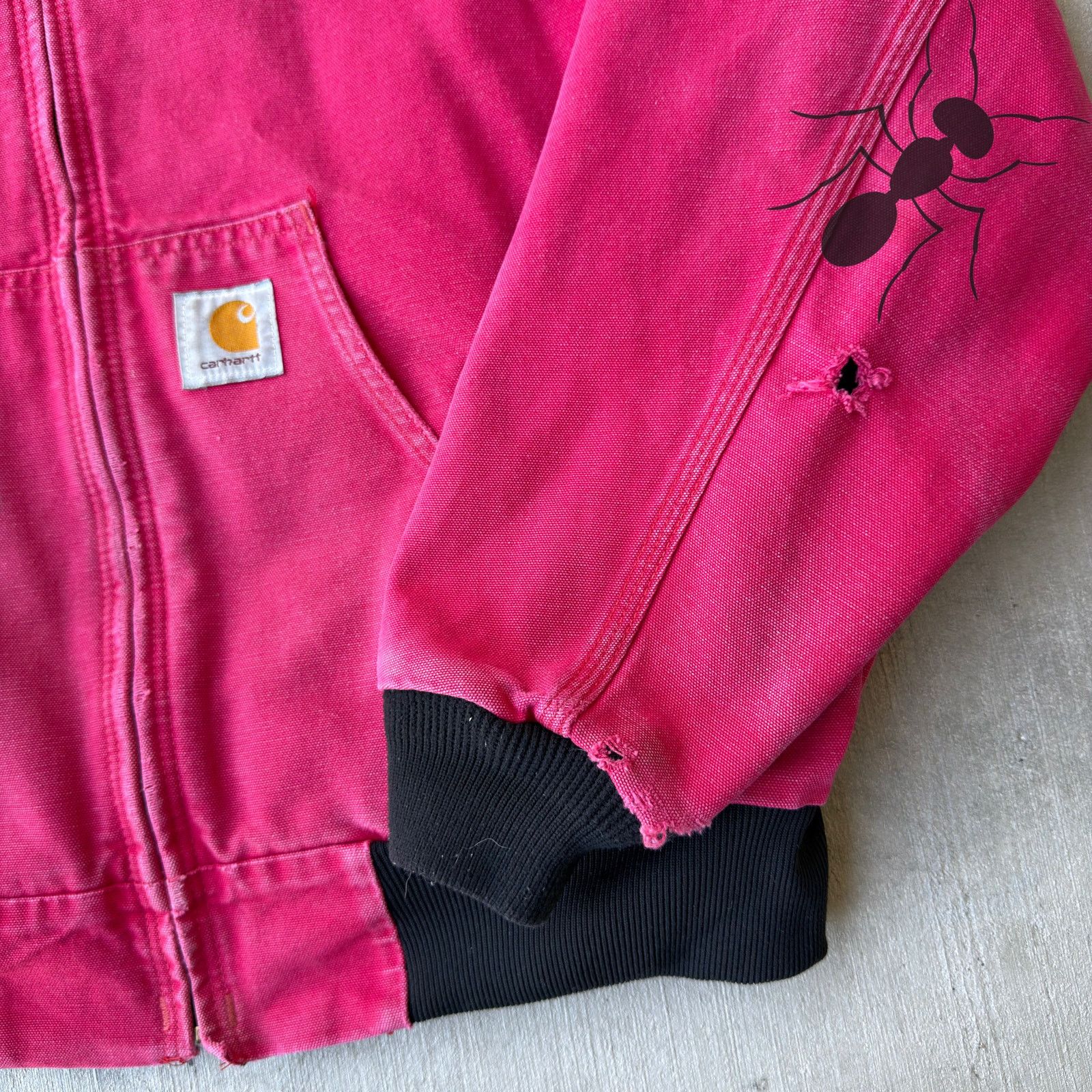 Carhartt × Vintage Vintage Carhartt J03 RED hooded work wear jacket Size US XL / EU 56 / 4 - 4 Thumbnail