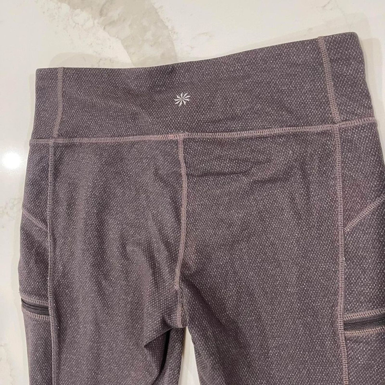 Athleta Athleta Pixy Drifter Textured Brown Leggings Women's Medium Size 30" / US 8 / IT 44 - 5 Thumbnail