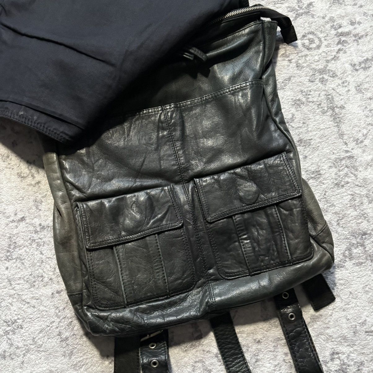 Y's for Men Y’s For Men Cowhide Leather Flap Backpack Size ONE SIZE - 3 Thumbnail
