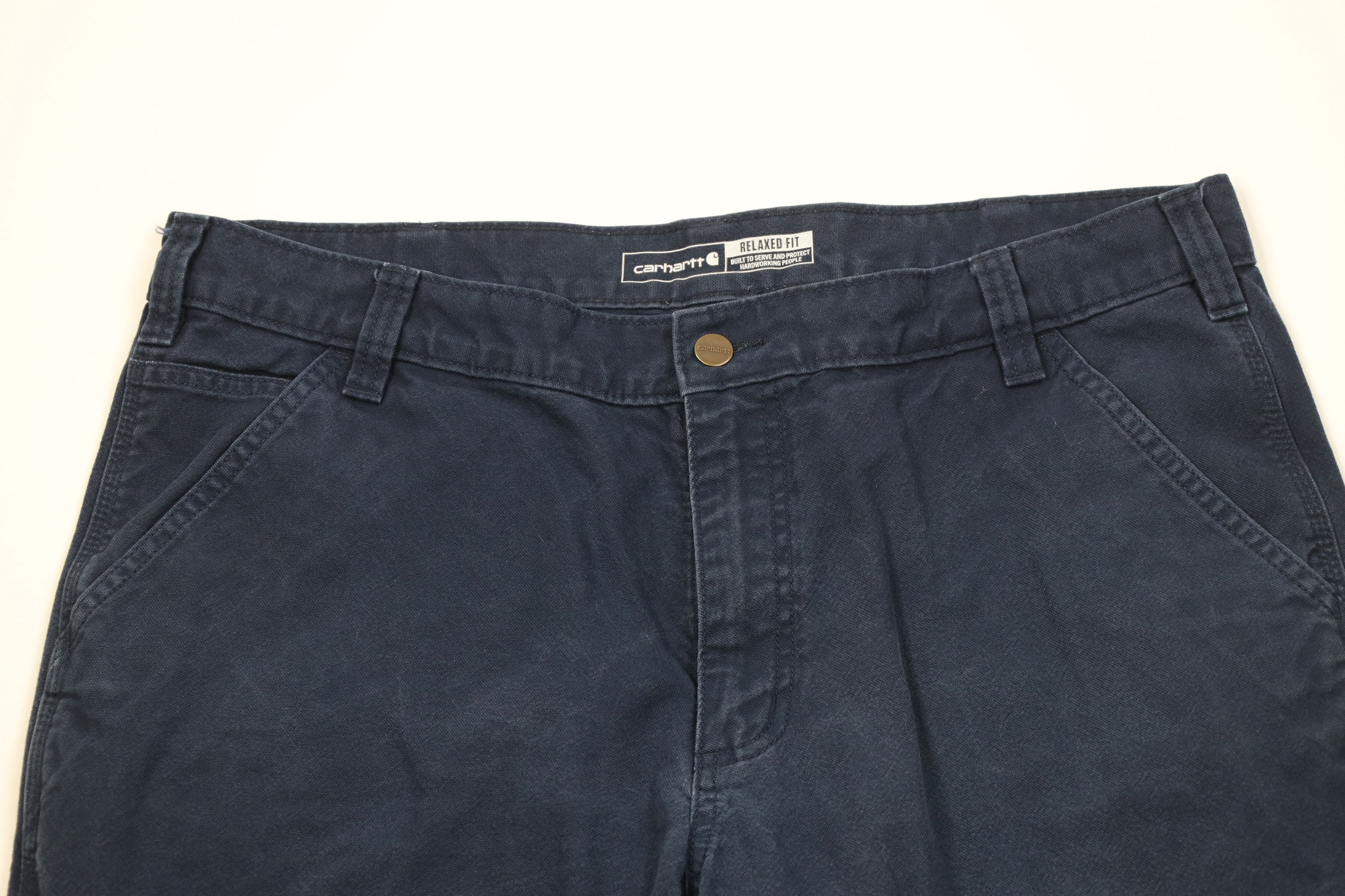 Carhartt Vintage Y2K Carhartt Wide Leg Dungaree Pants Navy Blue Size US 38 / EU 54 - 2 Thumbnail
