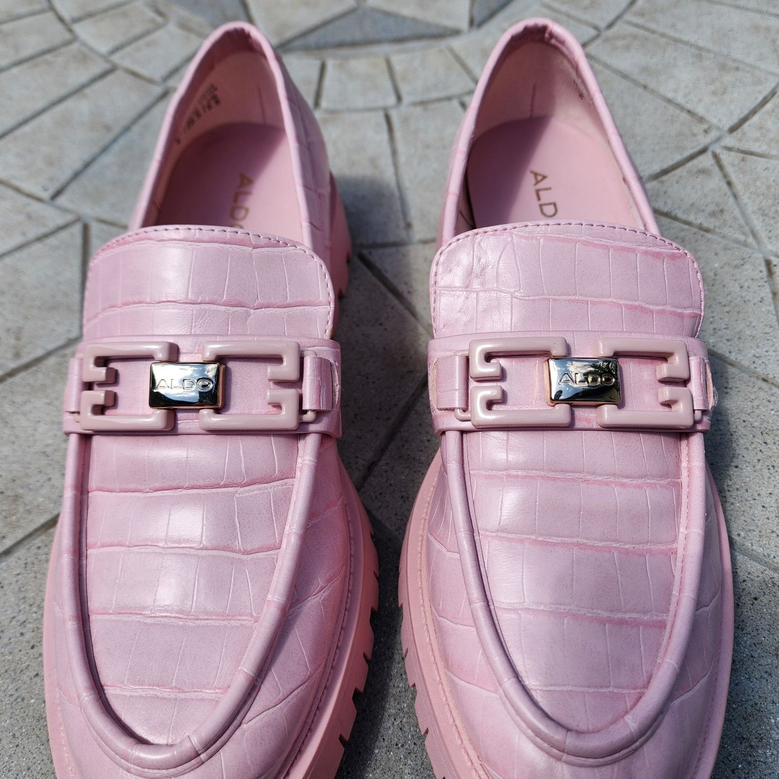 Aldo Aldo Tobey Croc Print Faux Leather Loafers 8 Size US 8 / IT 38 - 4 Thumbnail