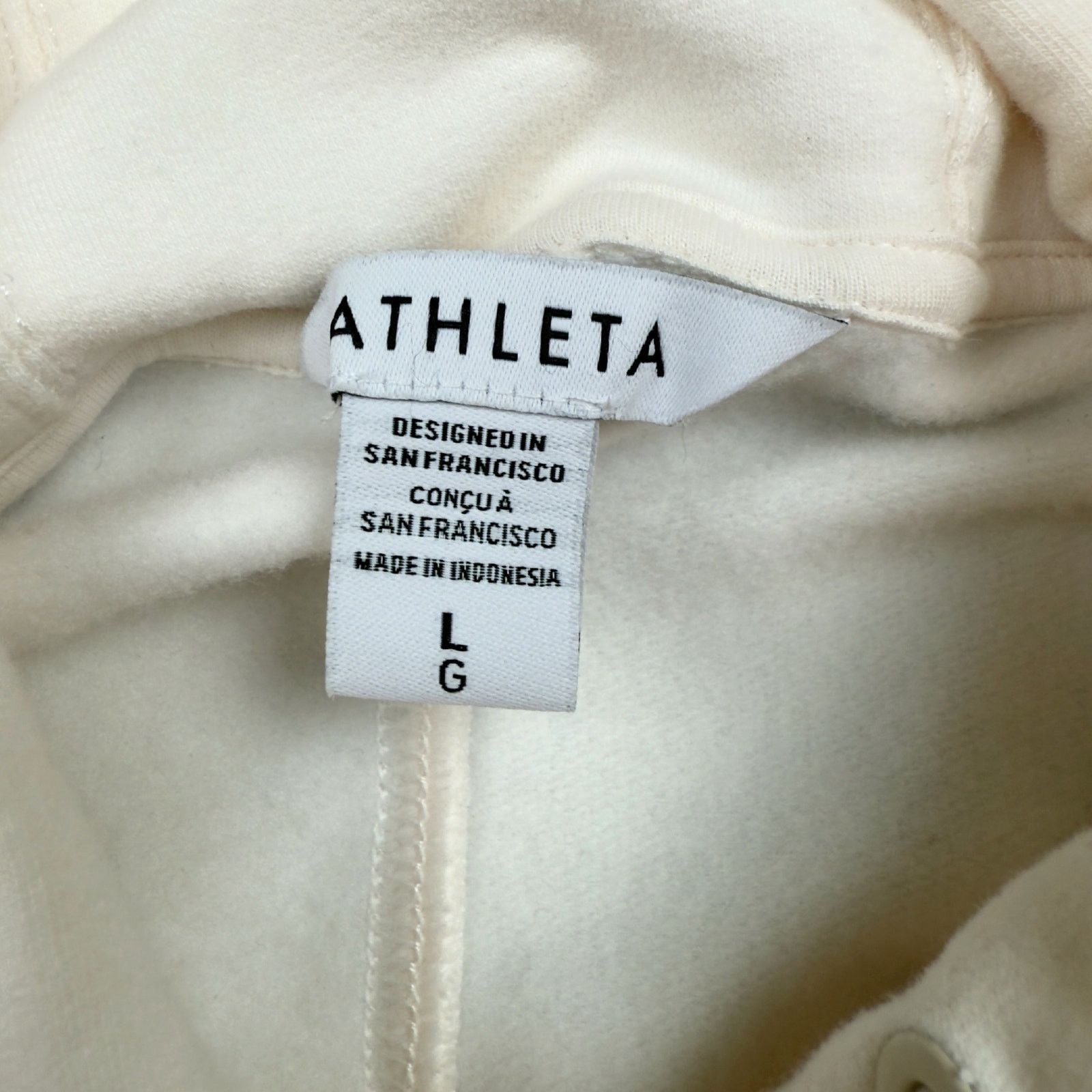 Athleta Athleta Retroplush Cocoon Hoodie Sweatshirt White LARGE Size L / US 10 / IT 46 - 6 Thumbnail