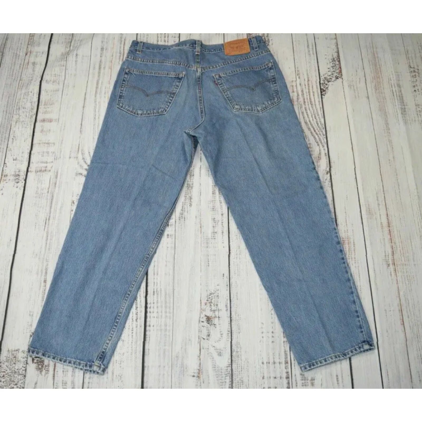 Levi's VINTAGE Levi’s 550 Jeans Denim Mens 38x32 Blue Relaxed Fit 1990s USA 5-Pocket Mens Jeans Size US 38 / EU 54 - 7 Thumbnail