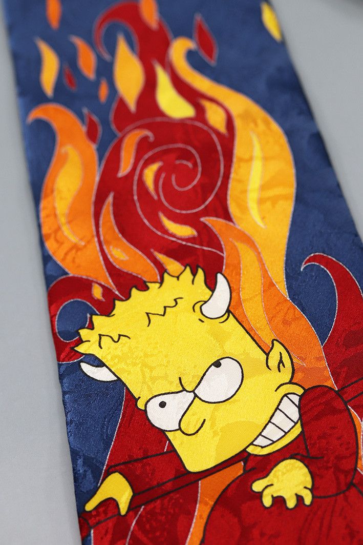 Other Vintage 2000 Bart Simpson Devil Tie – 100% Silk Size ONE SIZE - 9 Thumbnail