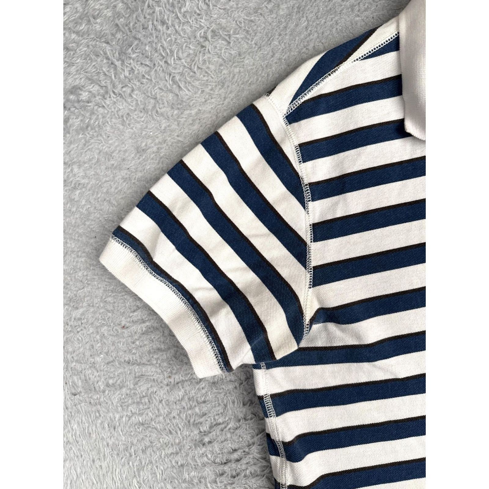 Gap Gap Polo Shirt Mens L Blue White Striped Athletic Fit Logo Casual Knit Shirt Size US L / EU 52-54 / 3 - 3 Thumbnail