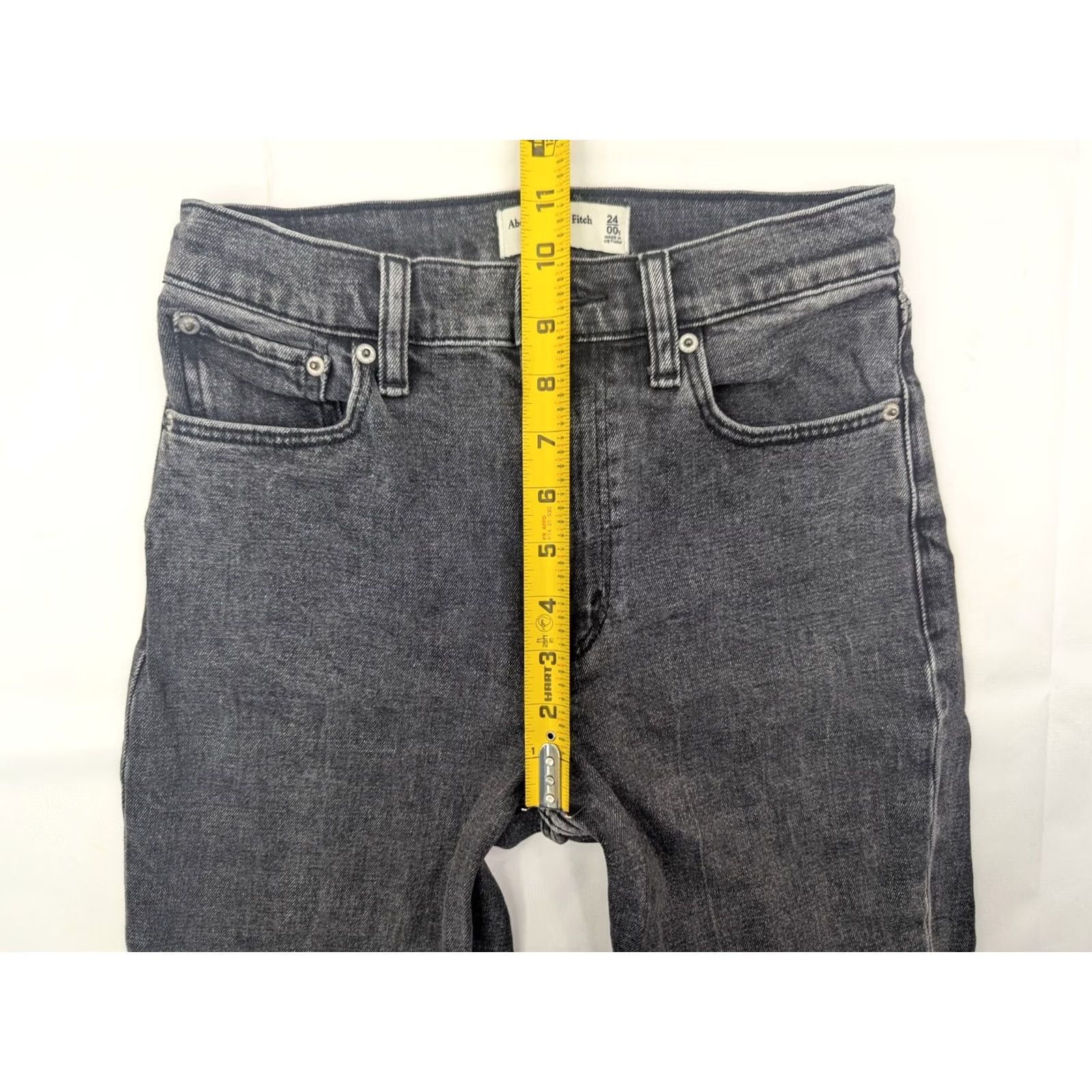 Abercrombie & Fitch Abercrombie & Fitch Jeans The Mom High Rise 00 24x24 Black Denim 5-Pocket Stretch Regular Women Size 24" / US 00 / IT 34 - 4 Thumbnail