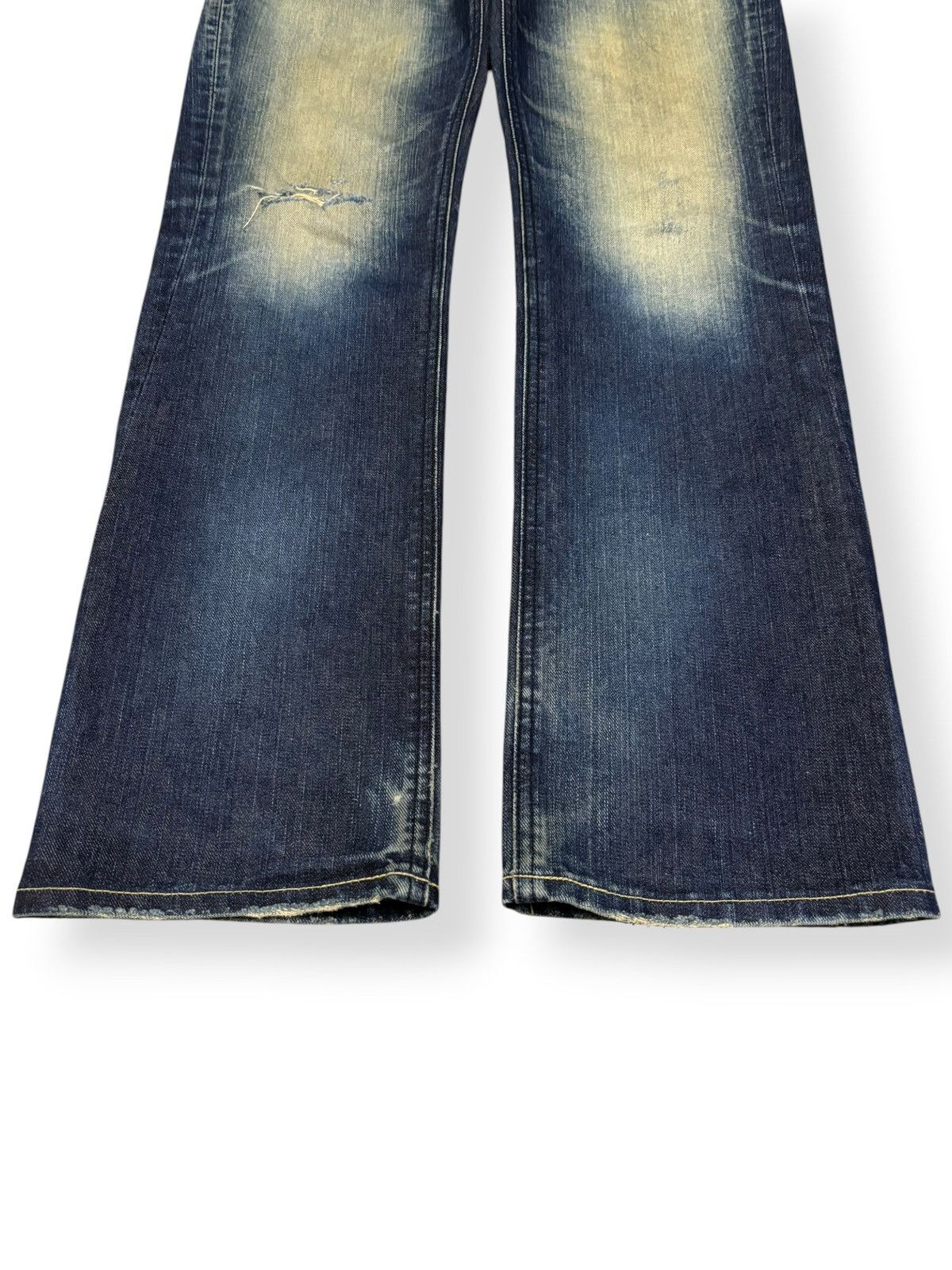 Lee × Number (N)ine Lee Black Riders Mud Wash Slim Straight Distressed Jeans Size US 34 / EU 50 - 6 Thumbnail