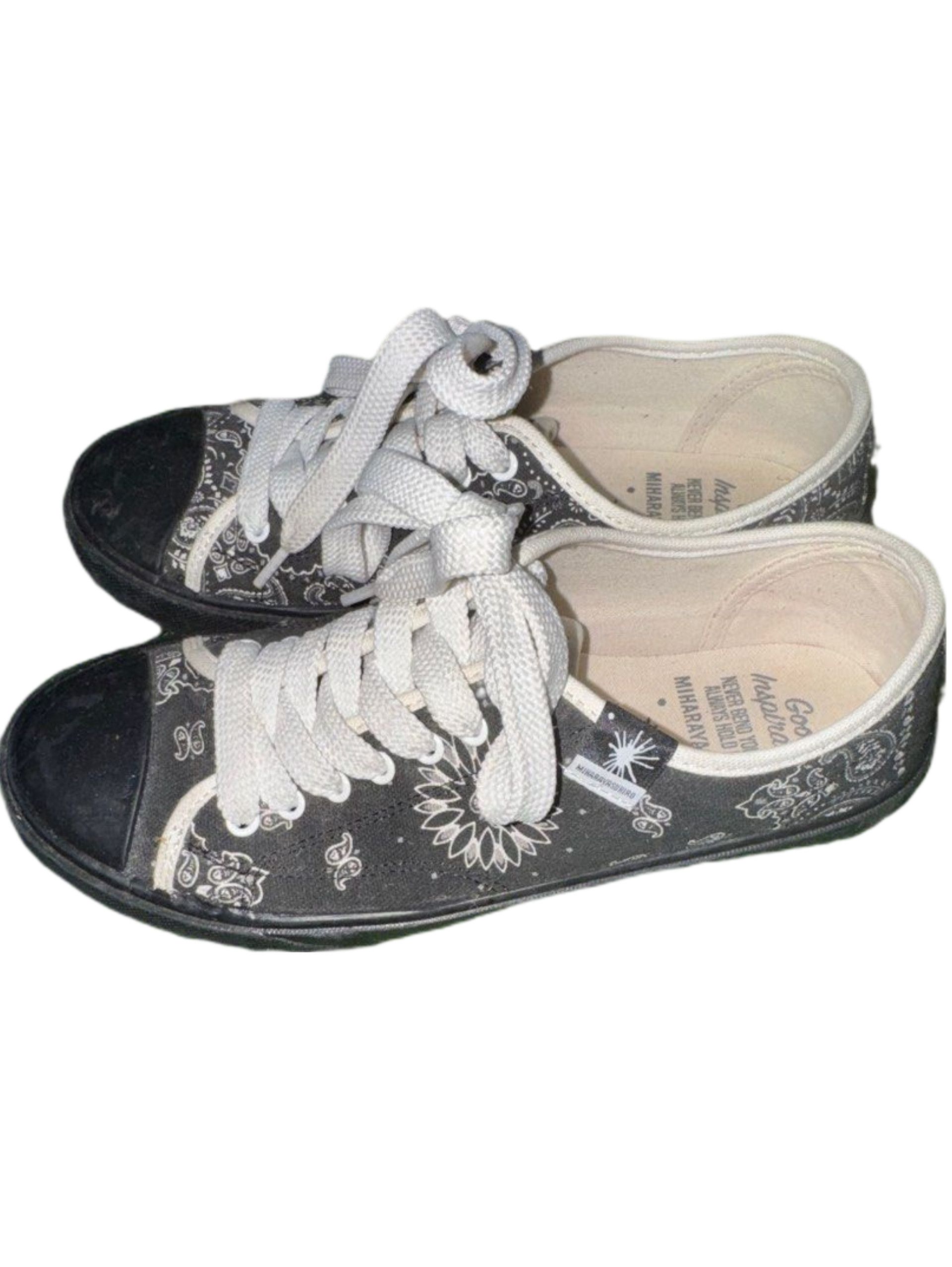 Maison MIHARA YASUHIRO Black Paisley Low Top Trainers Size US 6 / EU 39 - 3 Thumbnail