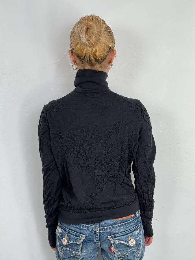 Giorgio Armani AW2019 Giorgio Armani Grey Crumbled Wool Turtleneck Size S / US 4 / IT 40 - 3 Thumbnail