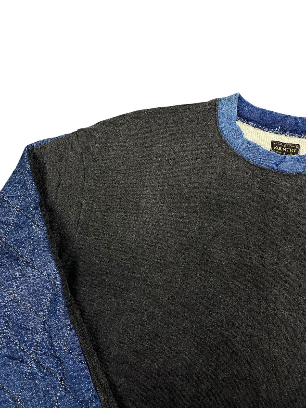 Kapital Kapital Kountry Indigo Waffle Two-Tone Sweater Size US L / EU 52-54 / 3 - 7 Thumbnail