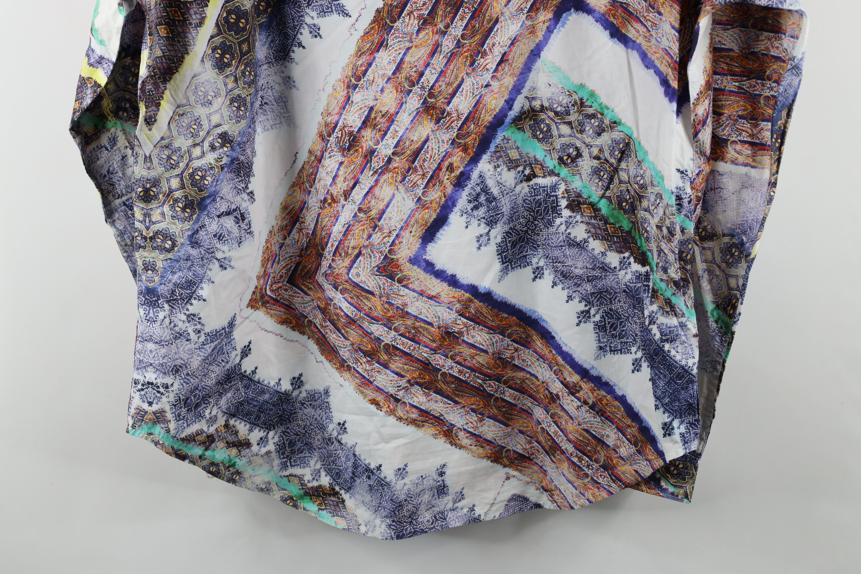 Robert Graham × Vintage Robert Graham Limited Edition Geometric Paisley Button Shirt Size XL / US 12-14 / IT 48-50 - 14 Thumbnail