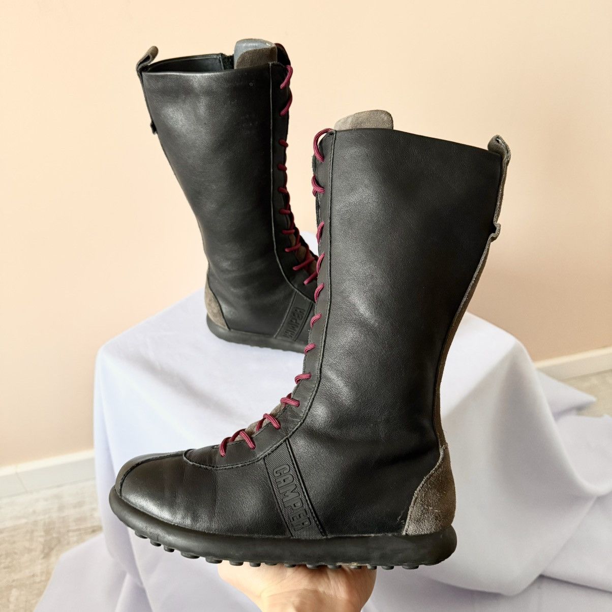 Dirk Bikkembergs Camper Pelotas Boxing Biker High Sneakers Boots Kostadinov Size US 5 / IT 35 - 7 Thumbnail