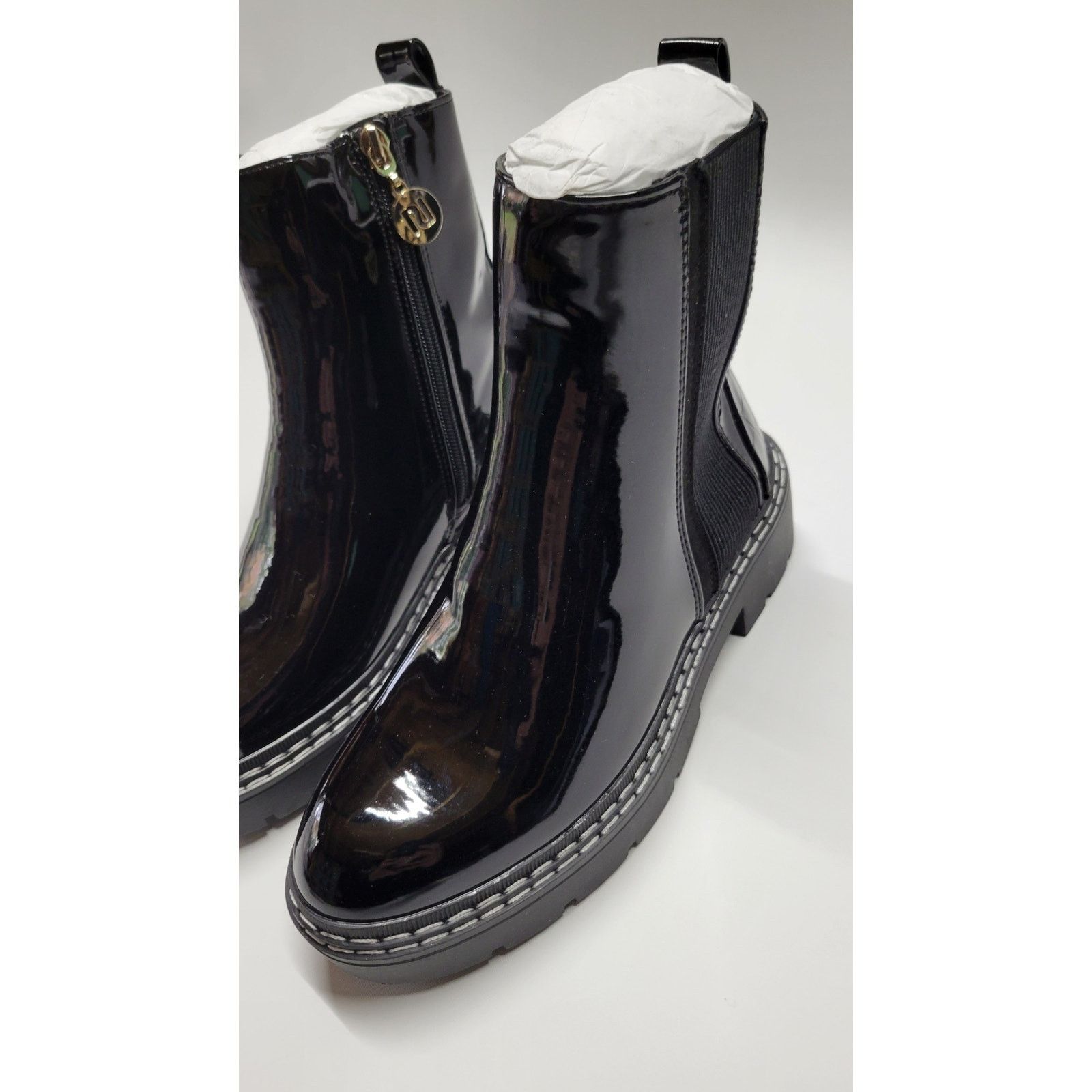 River Island River Island Wide Fit Patent Chunky Chelsea Boot Size 6 Size US 6 / IT 36 - 4 Thumbnail
