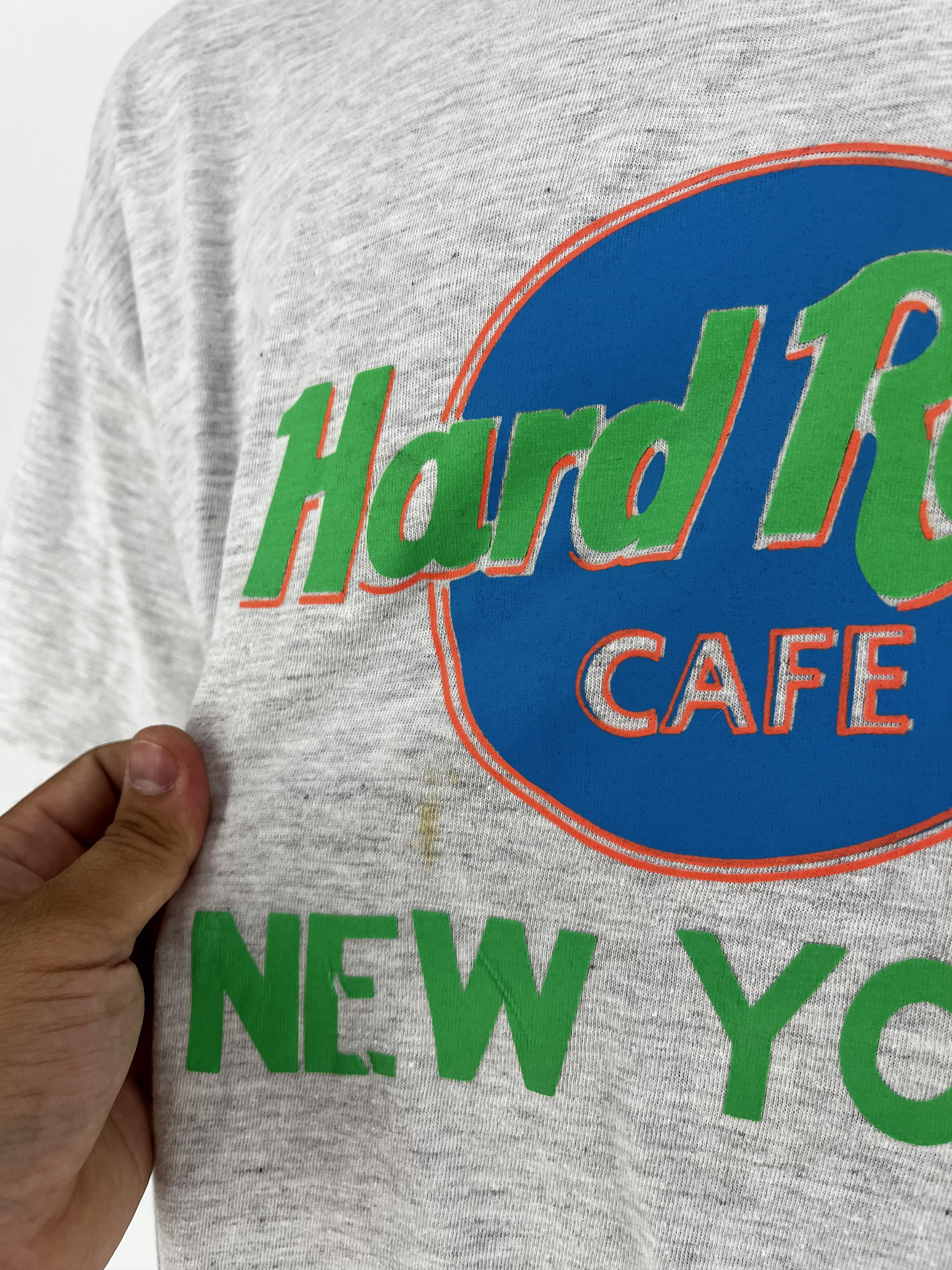 Band Tees Hard Rock Cafe New York Worn SINGLE STITCH Neon Colorway Size US M / EU 48-50 / 2 - 8 Thumbnail