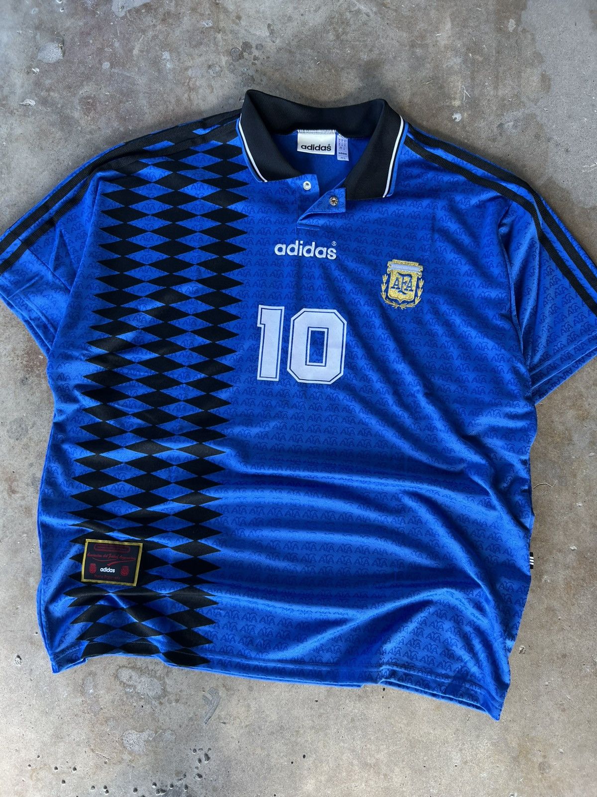 Vintage Vintage Adidas Argentina 🇦🇷 National Soccer Futbol Jersey Kit Size US XL / EU 56 / 4 - 1 Thumbnail