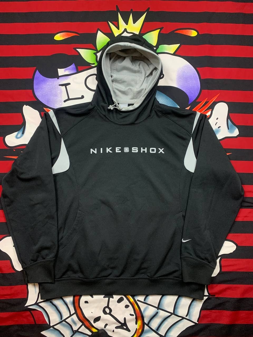 Nike RARE Vintage Nike Shox 00's drill spellout hoodie Size XL Size US XL / EU 56 / 4 - 1 Thumbnail