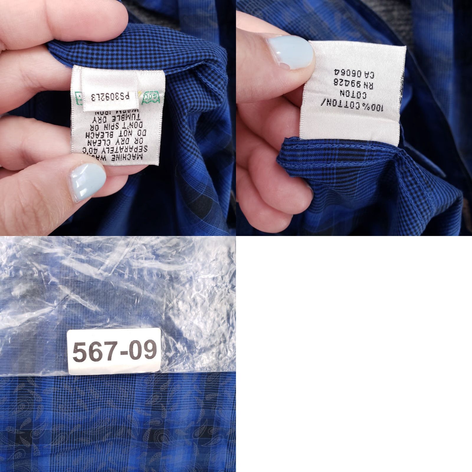 BUGATCHI Bugatchi Uomo Button-Up Shirt Mens L Blue Plaid Long Sleeve Modern Fit Button-Front Casual Business/Night Out Size US L / EU 52-54 / 3 - 9 Thumbnail