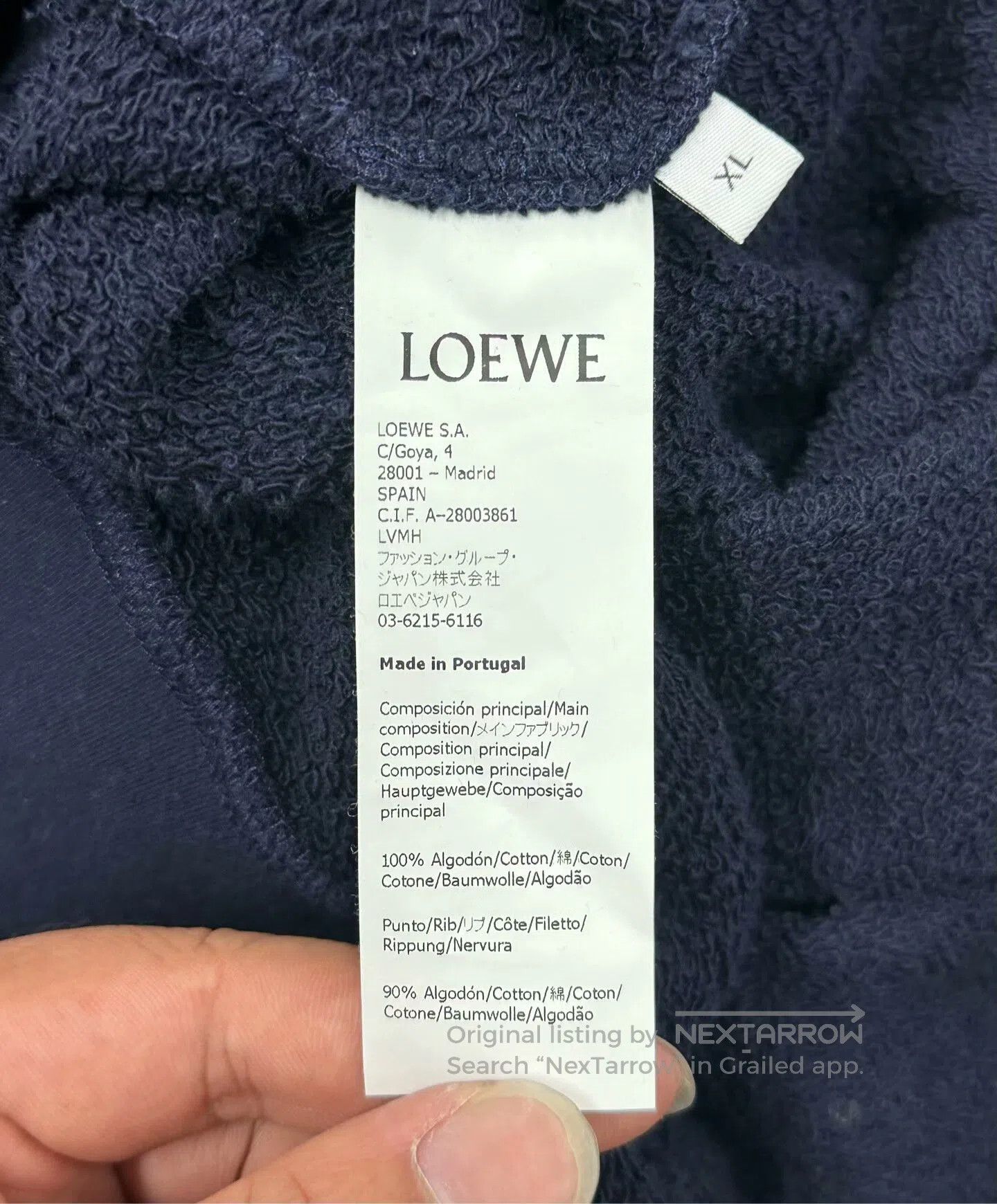 Loewe Loewe Blue Embroidered Hoodie Size XL. Size US XL / EU 56 / 4 - 4 Thumbnail