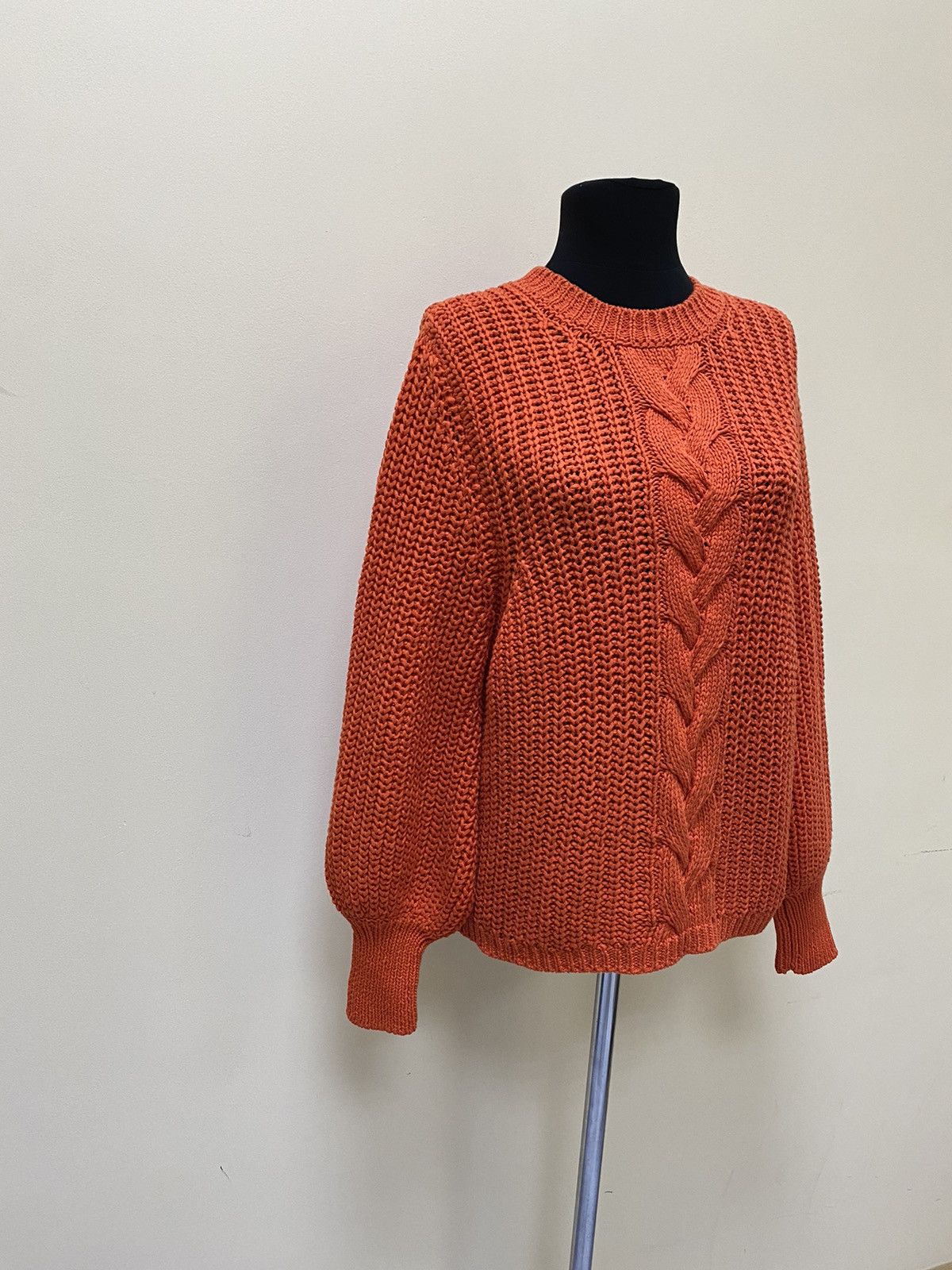 Sezane Sezane Orange Cotton Knit Jumper Sweater Size S Size S / US 4 / IT 40 - 3 Thumbnail