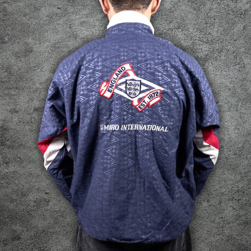 Umbro Euro 1990-92 England Jacket M - Jersey vintage Size US S / EU 44-46 / 1 - 15 Thumbnail