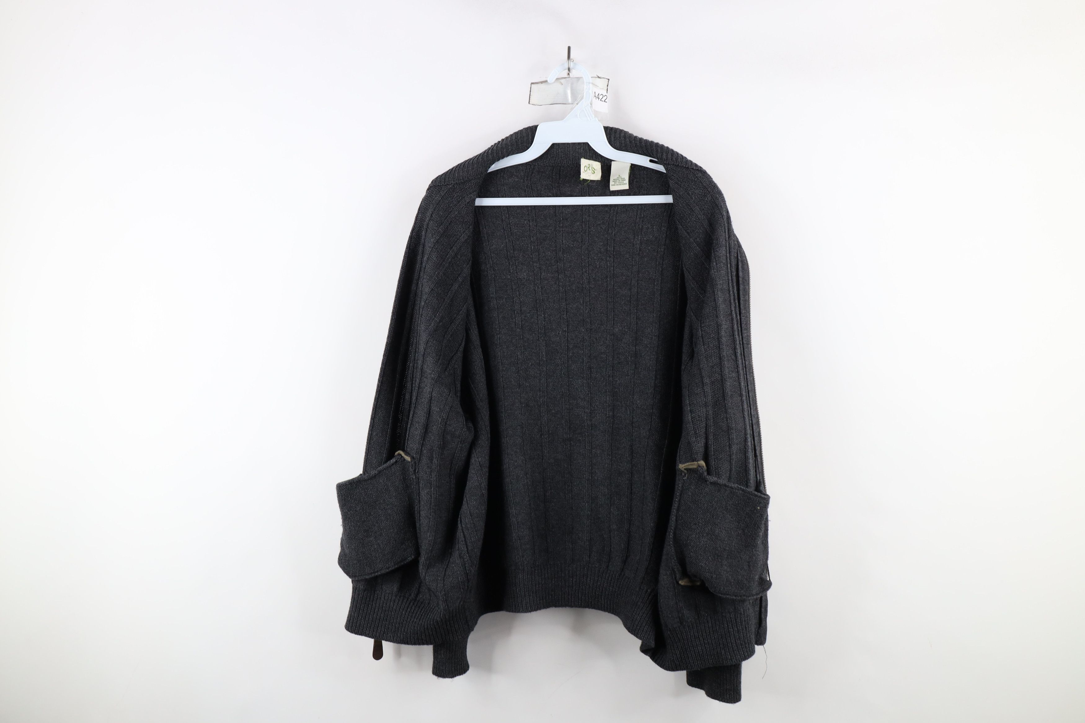 Orvis × Vintage Vintage Orvis Wool Knit Elbow Patch Zip Sweater Jacket Size US L / EU 52-54 / 3 - 9 Thumbnail