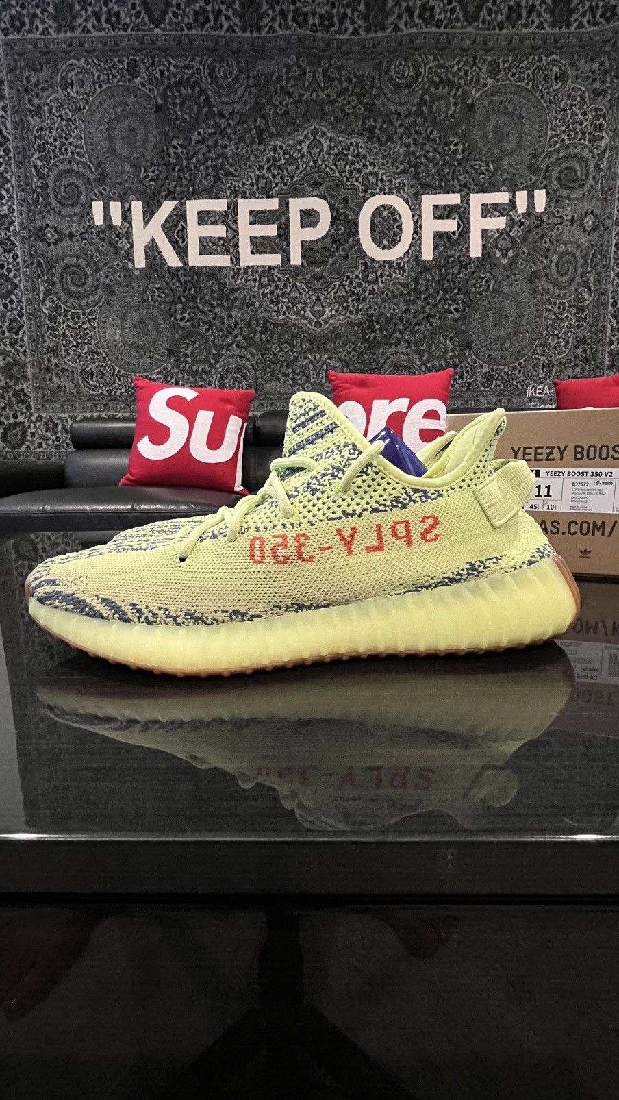 Adidas × Kanye West adidas Yeezy Boost 350 V2 Semi Frozen Yellow Size US 11 / EU 44 - 2 Thumbnail