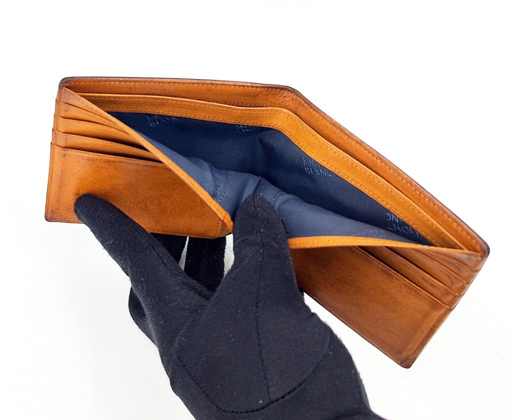 Montblanc MONT BLANC full leather bi-fold wallet two tone Size ONE SIZE - 5 Thumbnail