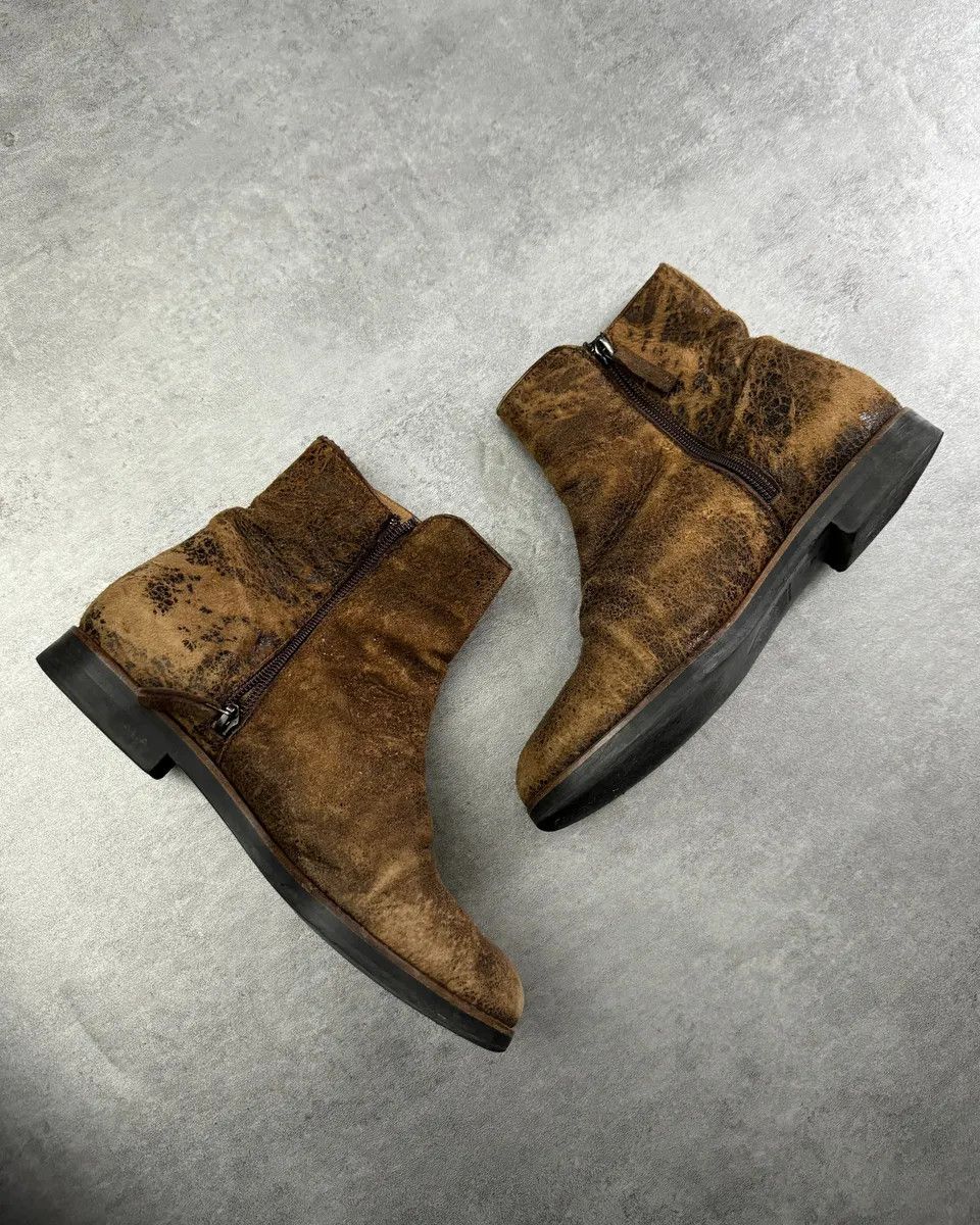 Maison Margiela Maison Margiela Brown Cracked Eroded Brown Leather Boots Size US 6 / IT 36 - 5 Thumbnail