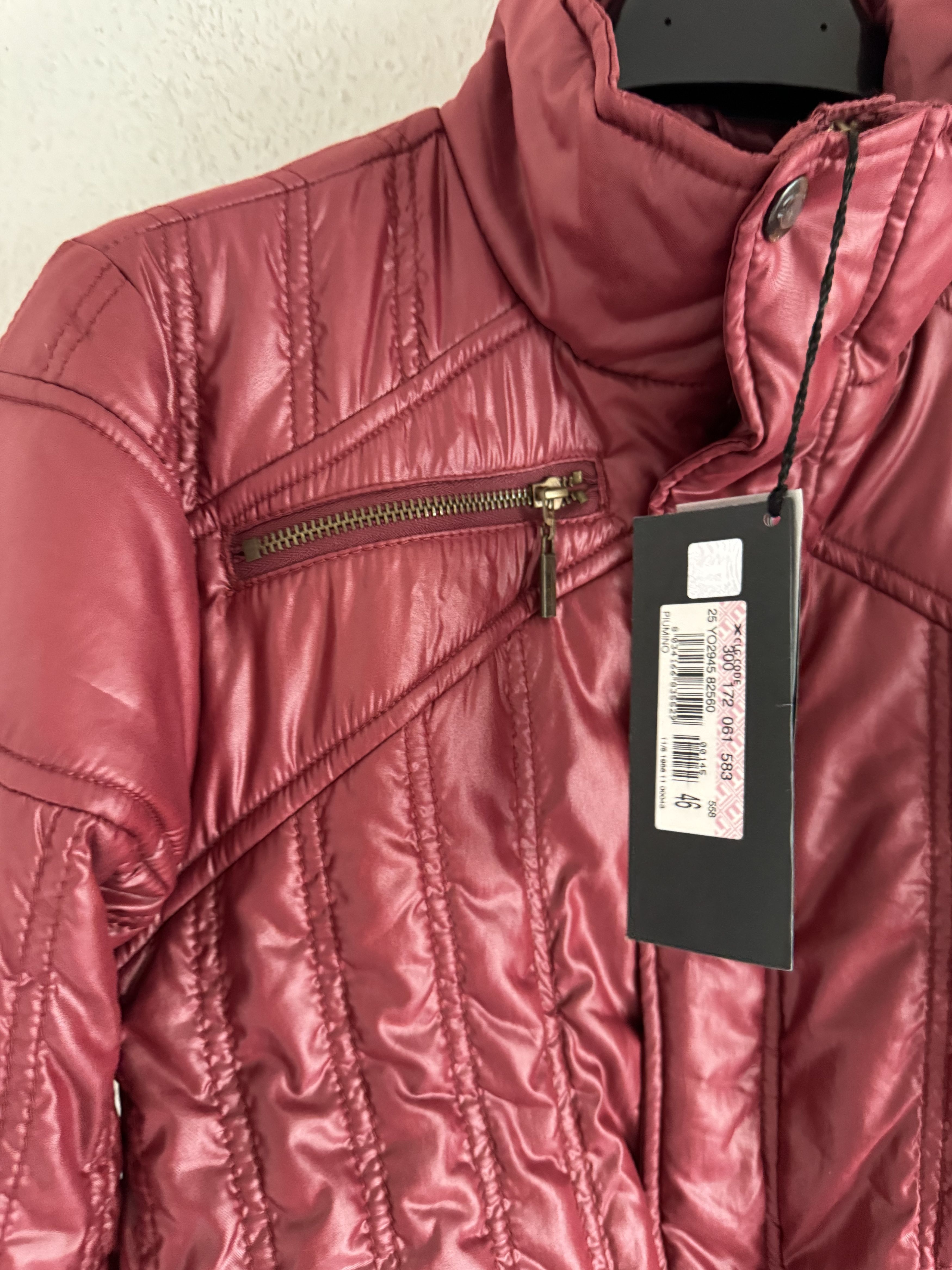 Just Cavalli Glossy Red Down Style Puffer Jacket Size US S / EU 44-46 / 1 - 10 Thumbnail
