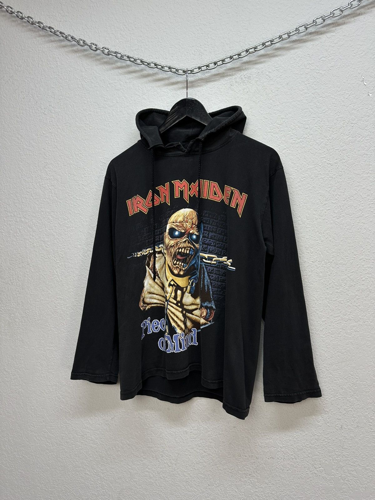 Band Tees Vintage Iron Maiden Big Logo Hoodie 90s Piece of Mind Size US S / EU 44-46 / 1 - 6 Thumbnail