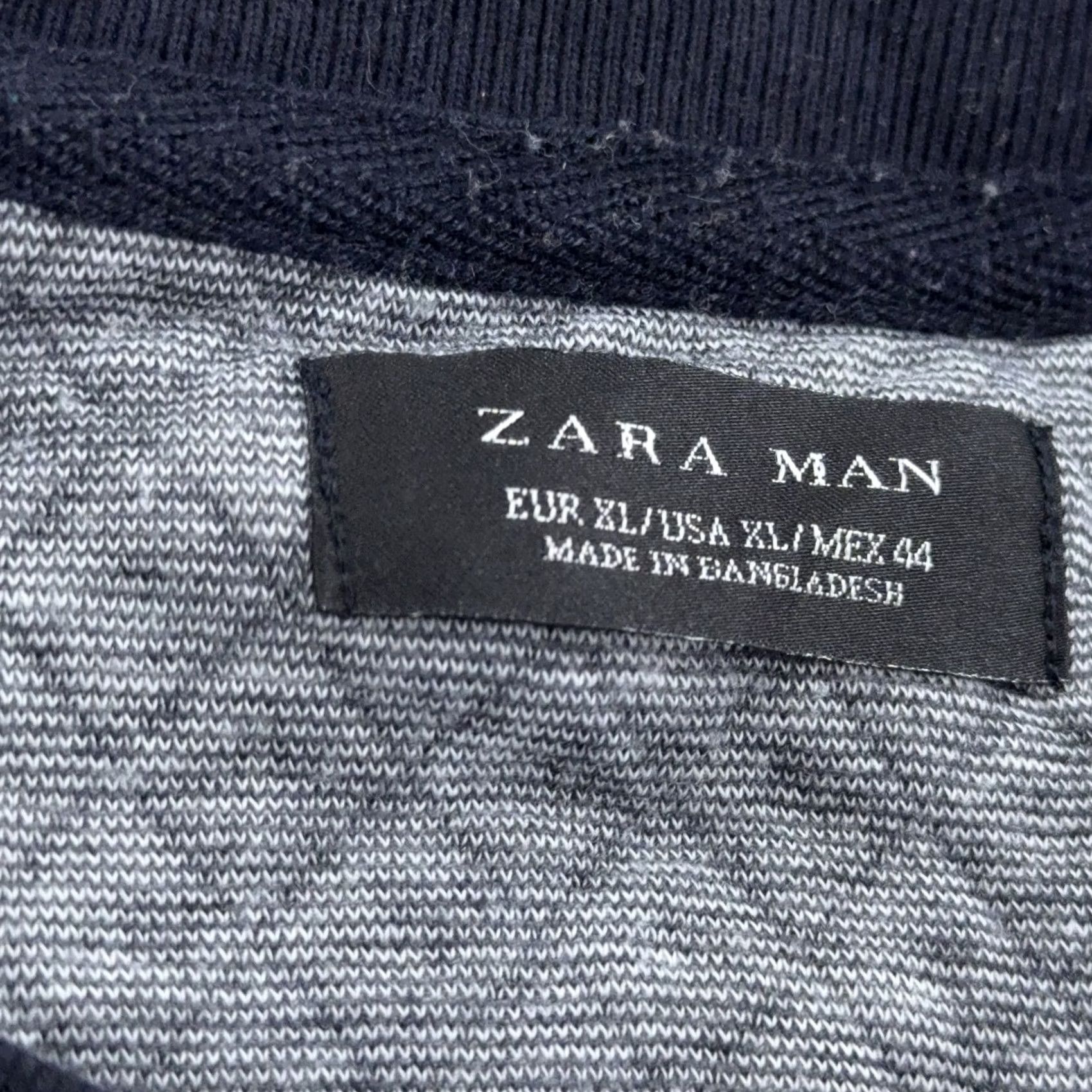 Zara ZARA MAN Jacket Bomber Full Zip Black Dot Pattern Knit Cotton Blend L Mens Size US L / EU 52-54 / 3 - 3 Thumbnail