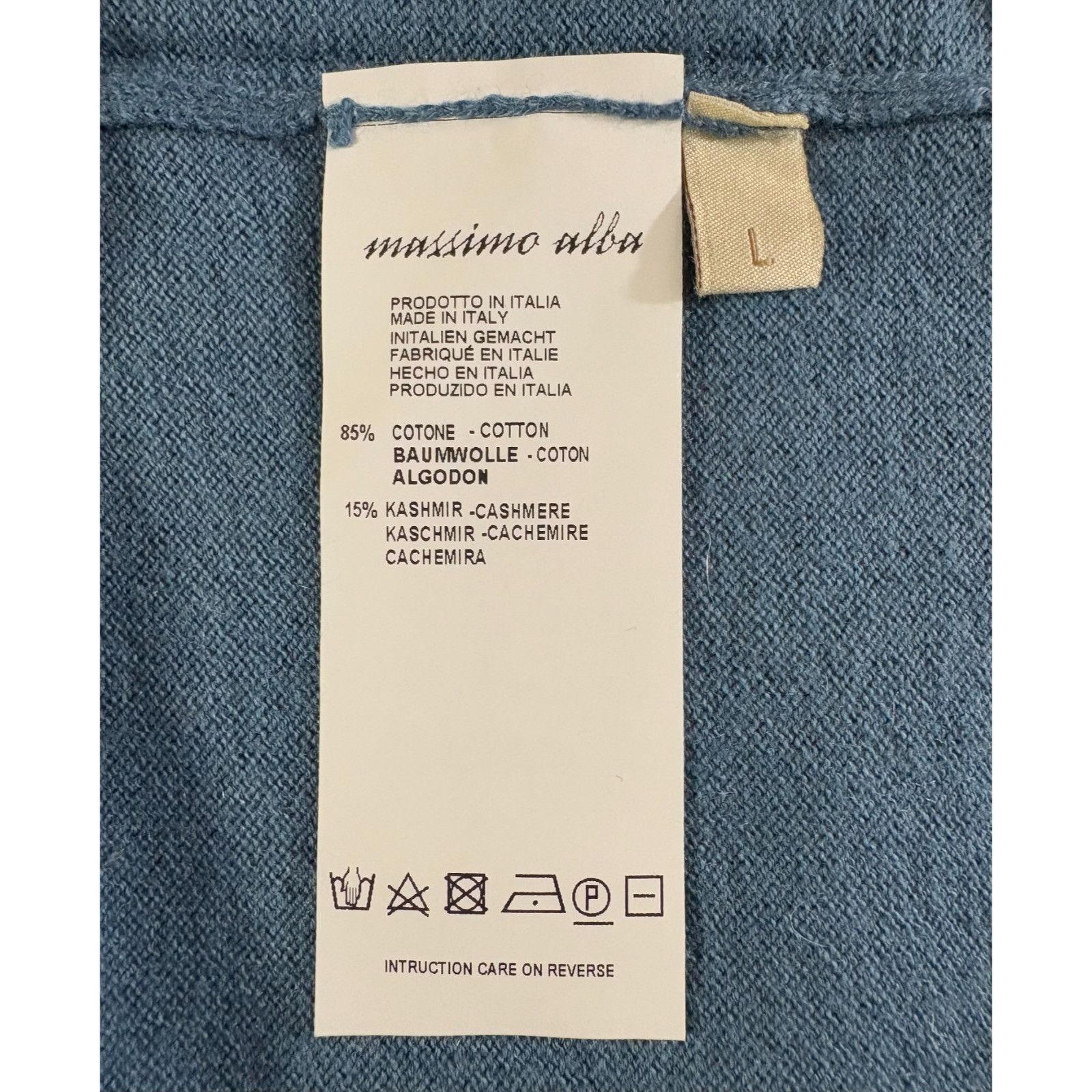 Massimo Alba Massimo Alba Cotton cashmere jersey t-shirt sz M color blue Size US M / EU 48-50 / 2 - 5 Thumbnail