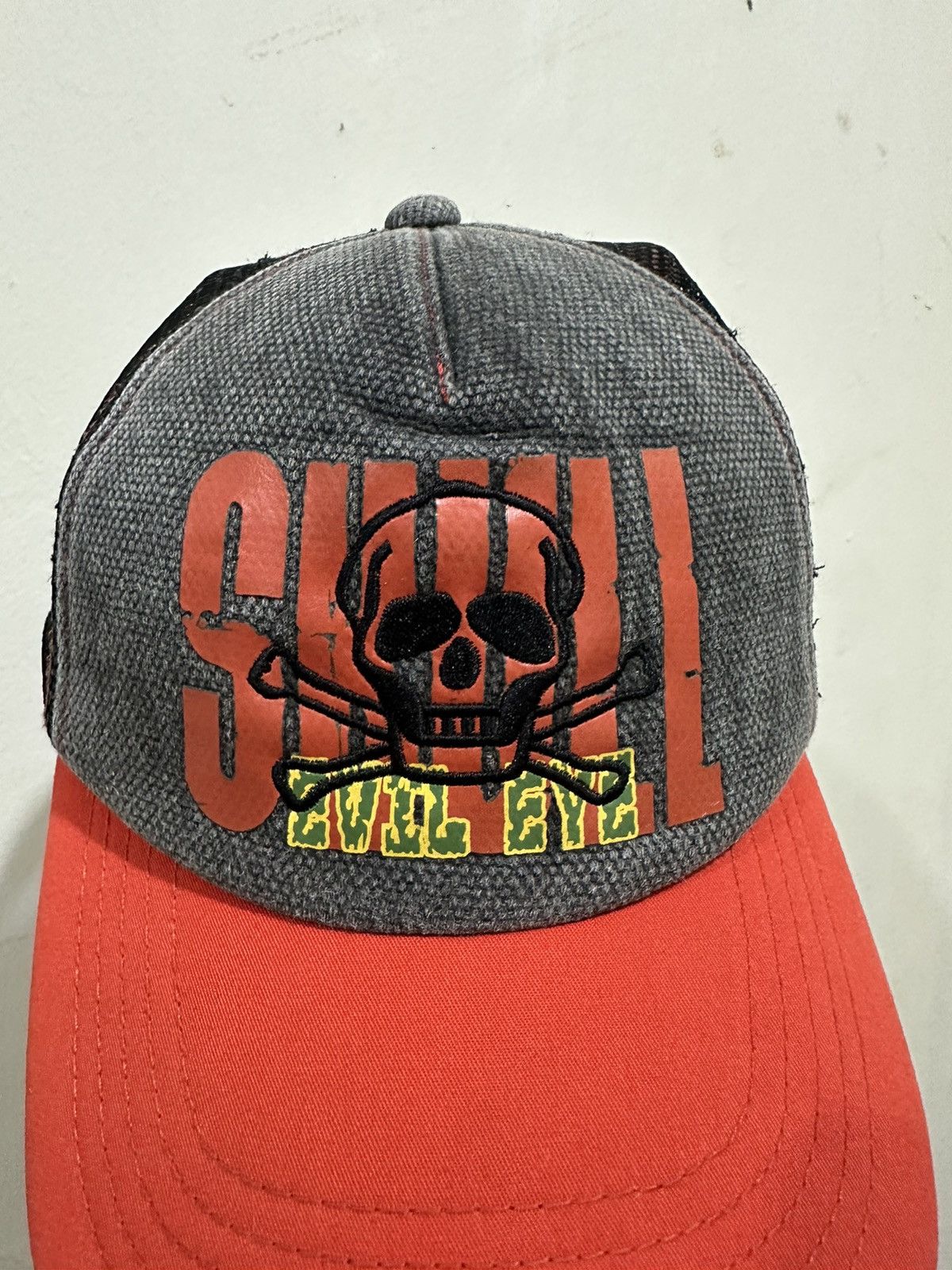 Other VTG SKULL EVIL EYES Trucker Hat Size ONE SIZE - 3 Thumbnail
