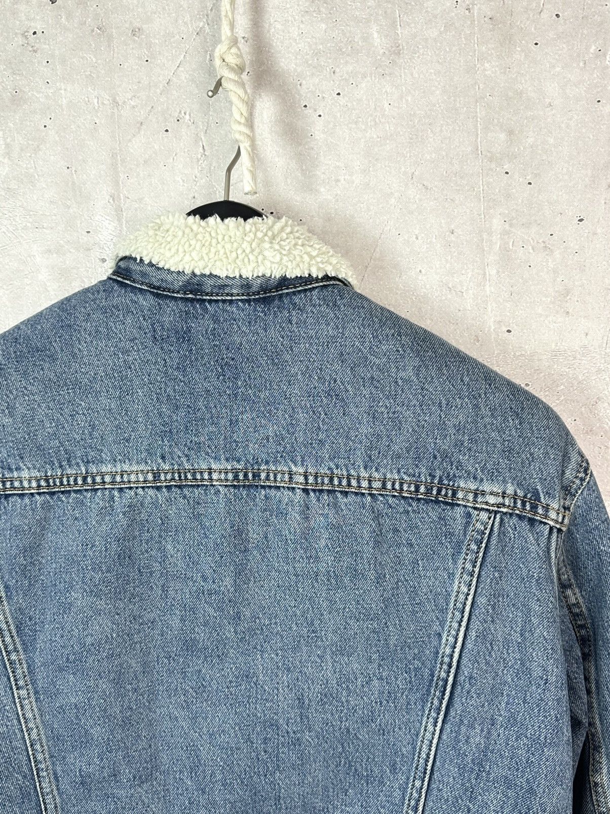 Levi's Levi’s Premium Sherpa Lined Denim Blue Trucker Snap Jacket Size US M / EU 48-50 / 2 - 8 Thumbnail