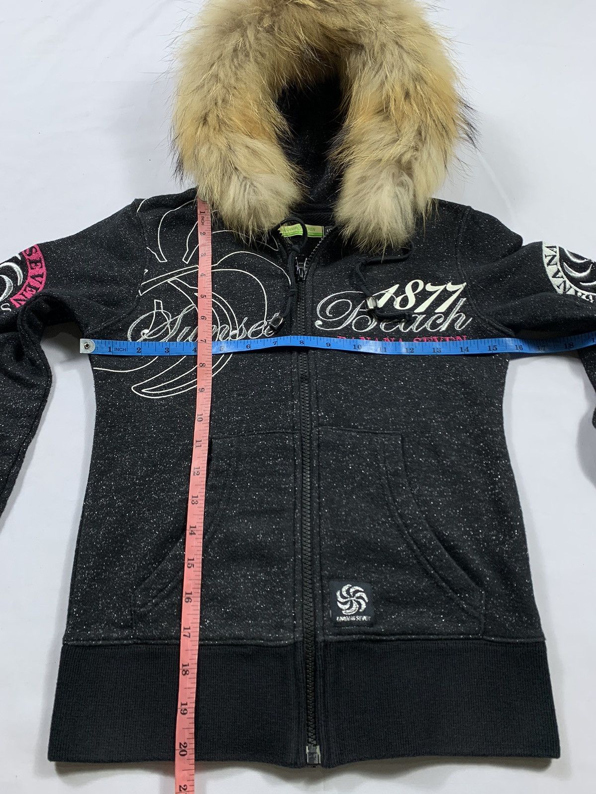 If Six Was Nine BANANA SEVEN JAPANESE GOTHIC FUR ZIP HOODIE Size S / US 4 / IT 40 - 6 Thumbnail