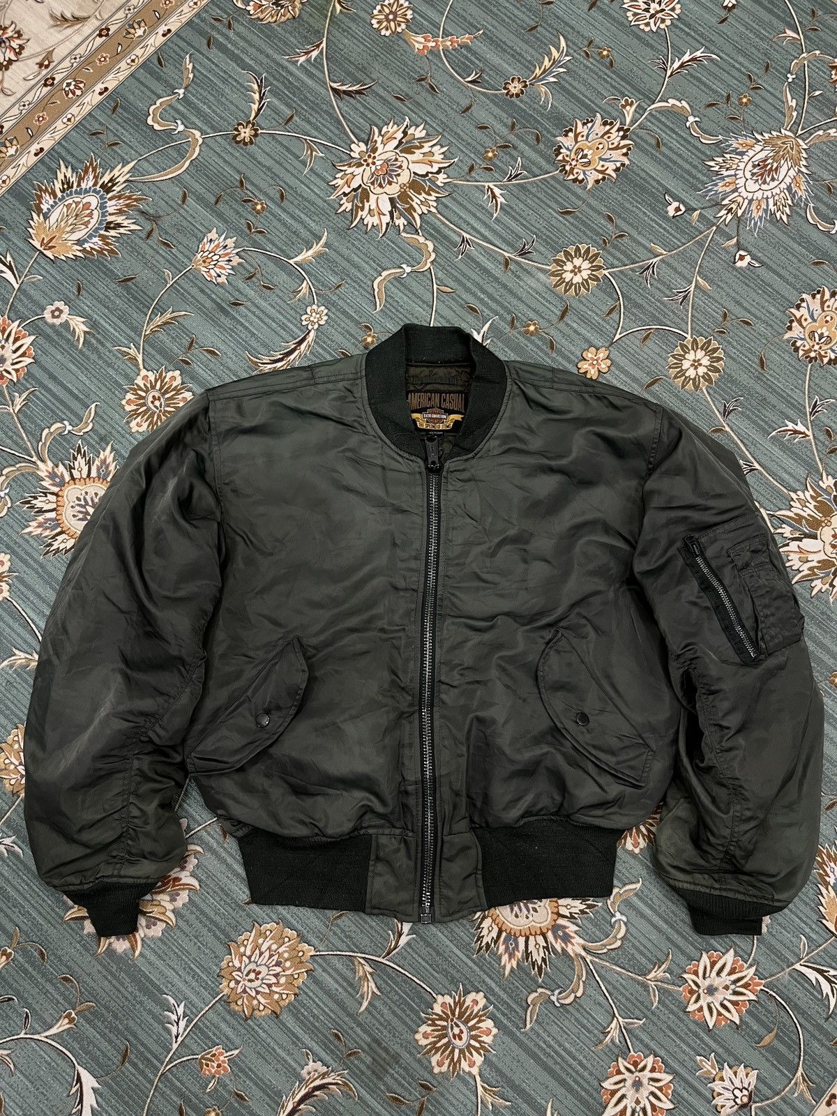 Vintage 🔥🔥🔥STEALS VTG AMERICAN CASUAL MA1 FLIGHT JACKET Size US L / EU 52-54 / 3 - 4 Thumbnail