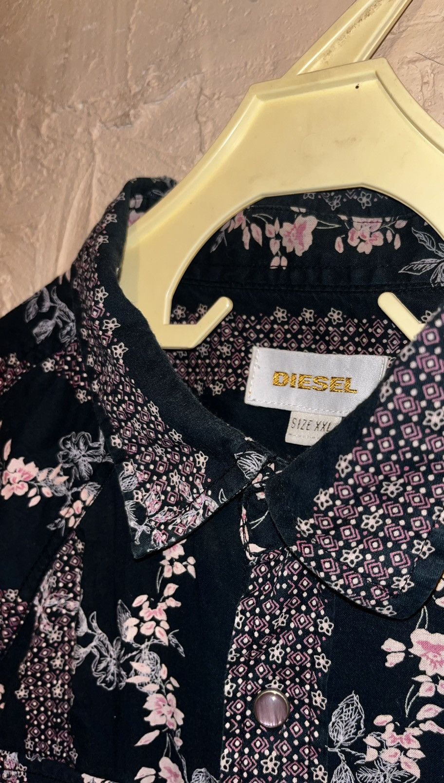 Diesel Vintage Diesel Shirt Short Sleeve Button up Flowers Ornament Size US L / EU 52-54 / 3 - 7 Thumbnail