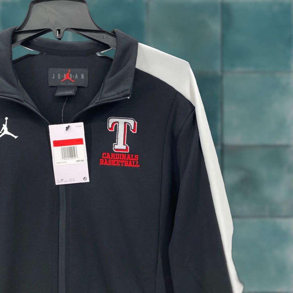 Nike Nike Air Jordan Black Team Full Zip Warm Up Jacket Mens L Cardials Basketball Size US L / EU 52-54 / 3 - 1 Thumbnail